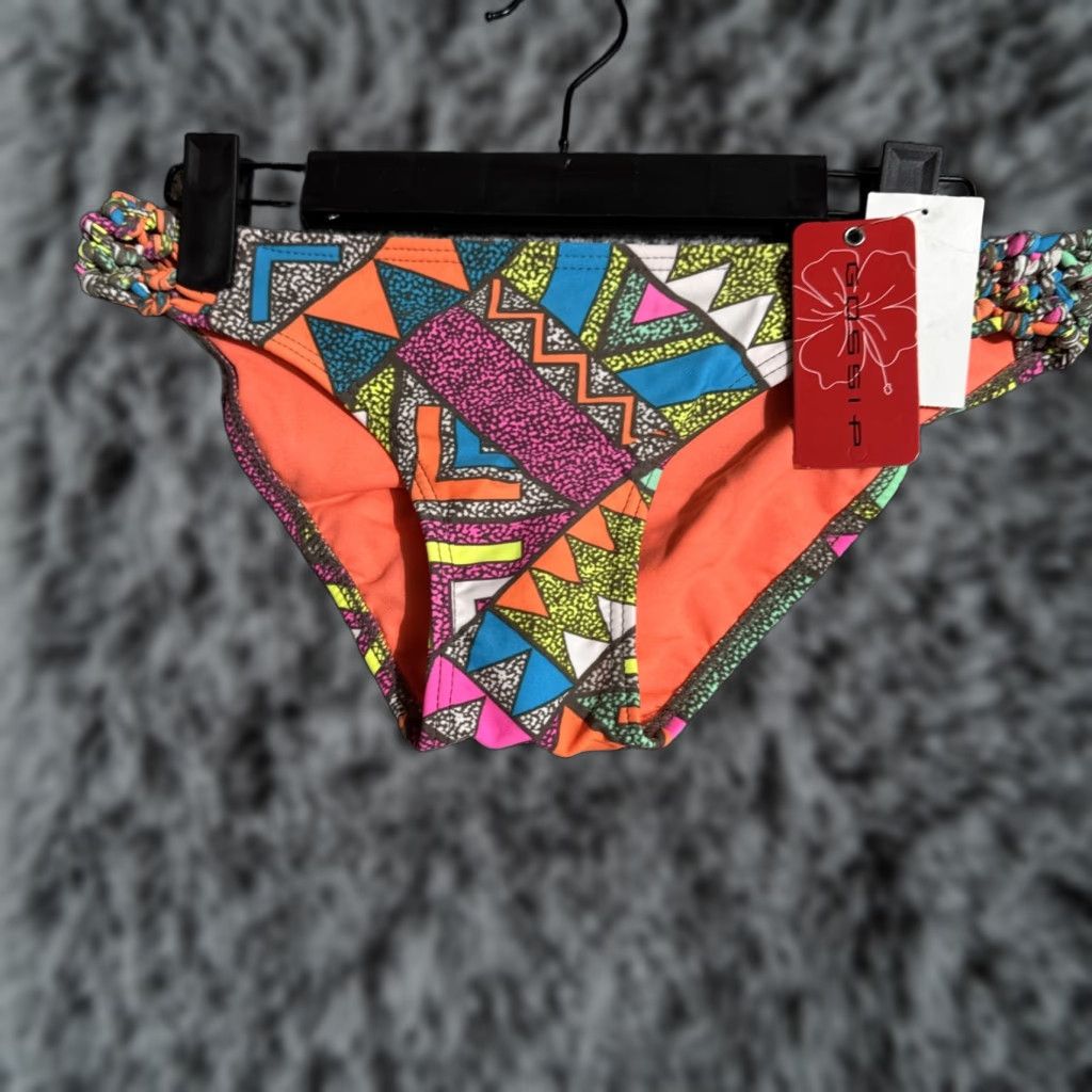 Etro Gossip Bikini Bottom Womens Small Colorblock 80s 90s Y2K Boho Beach Swim Bottom Size 28" / US 6 / IT 42 - 1 Thumbnail
