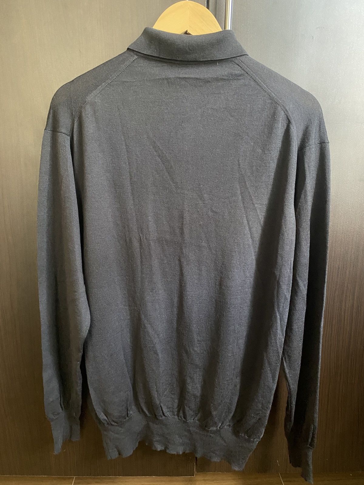 Giorgio Armani Giorgio Armani Classico Long Sleeve Polo Shirt Size US L / EU 52-54 / 3 - 3 Thumbnail