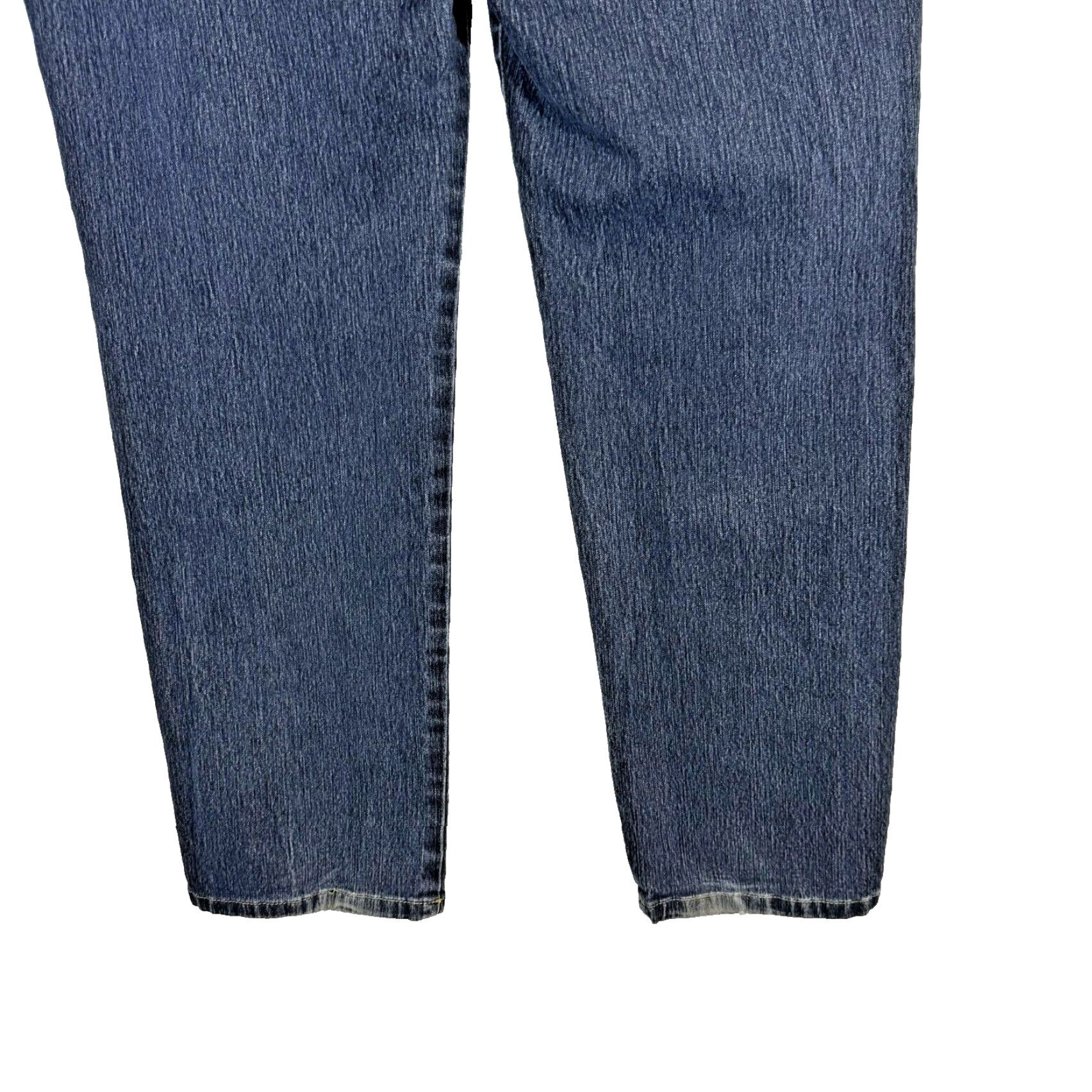 Vintage Relativity Jeans Women's 35 X 28 Blue Denim Stretch Straight Leg High Rise Pockets Slim Comfortable Jeans Size 24" / US 00 / IT 34 - 6 Thumbnail