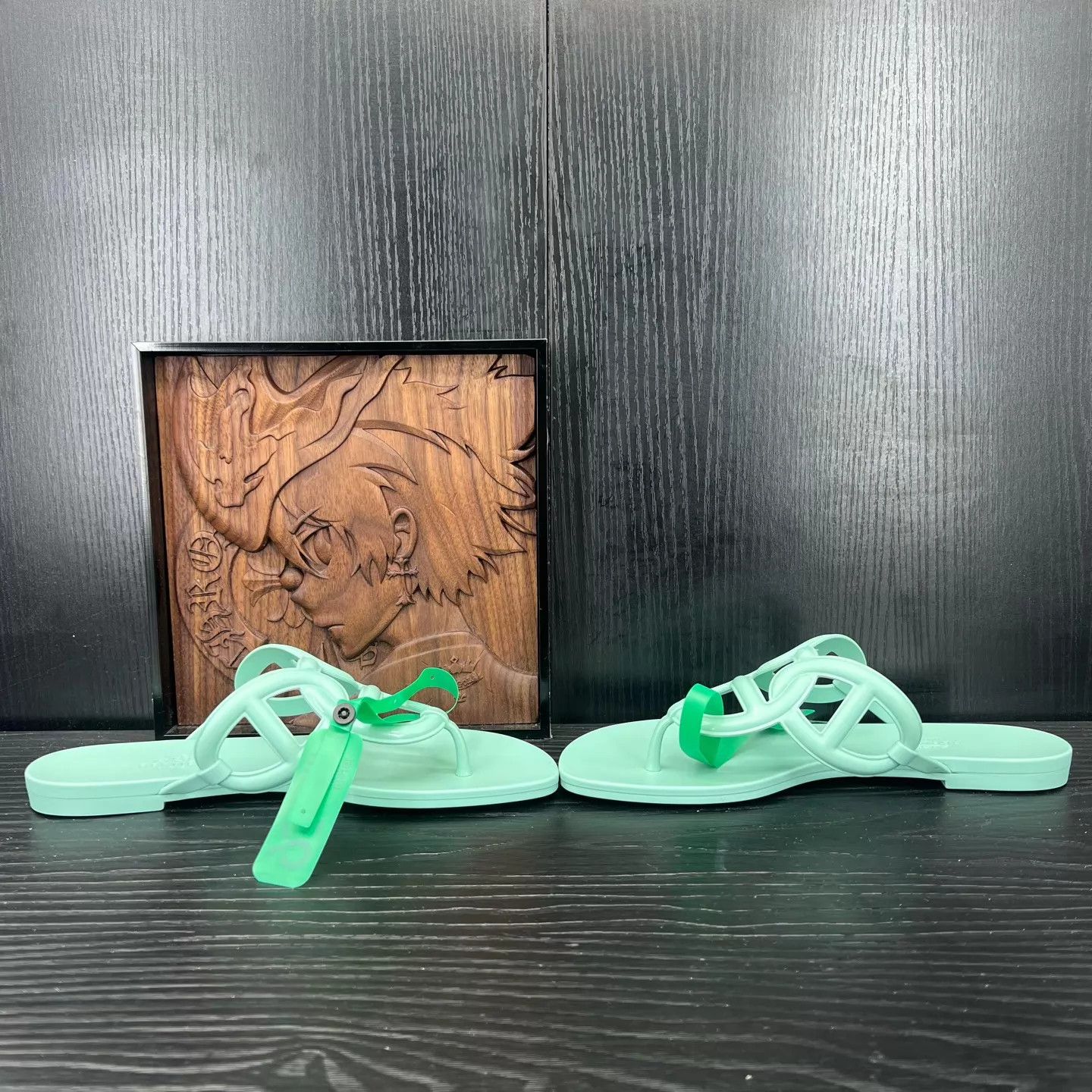Hermes Hermès Egerie Green Flip Flops EU 38 Worn 1-2x Size US 7.5 / IT 37.5 - 2 Thumbnail