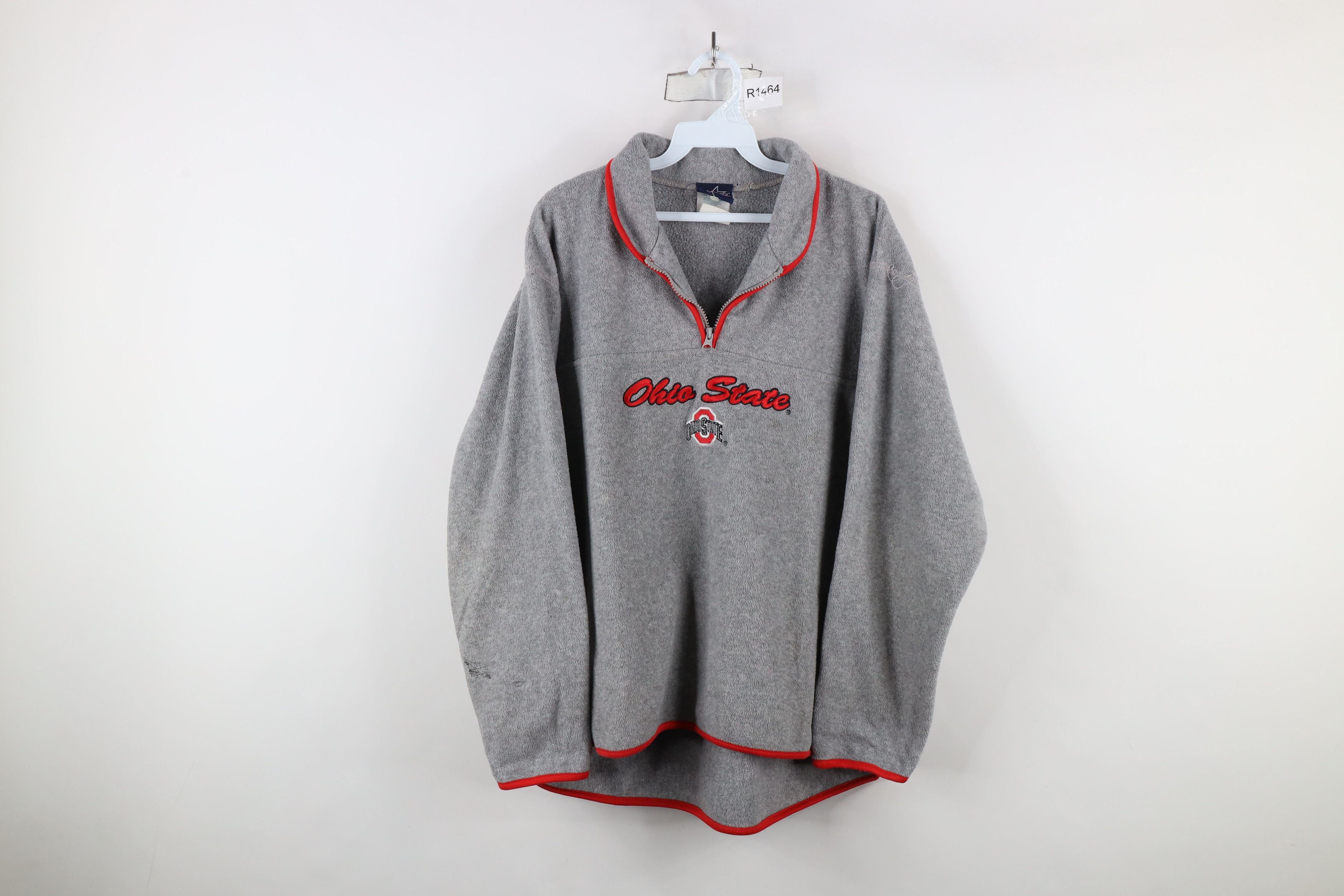 Vintage Vintage 90s Spell Out Ohio State University Fleece Sweater Size XL / US 12-14 / IT 48-50 - 1 Thumbnail