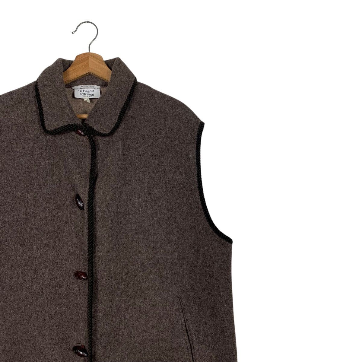 Tabasco TOBASCO COLLEZIONI Sleeveless Wool Vest #1837-C80 Size S / US 4 / IT 40 - 5 Thumbnail