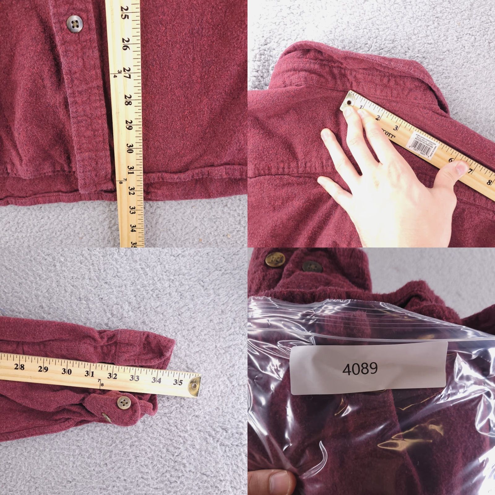 Vintage VINTAGE St. John's Bay Shirt Mens XLT Red Flannel Button-Up Long Sleeve Chamois Cloth Thick Solid Modern Comfort Mens Size US XL / EU 56 / 4 - 8 Thumbnail