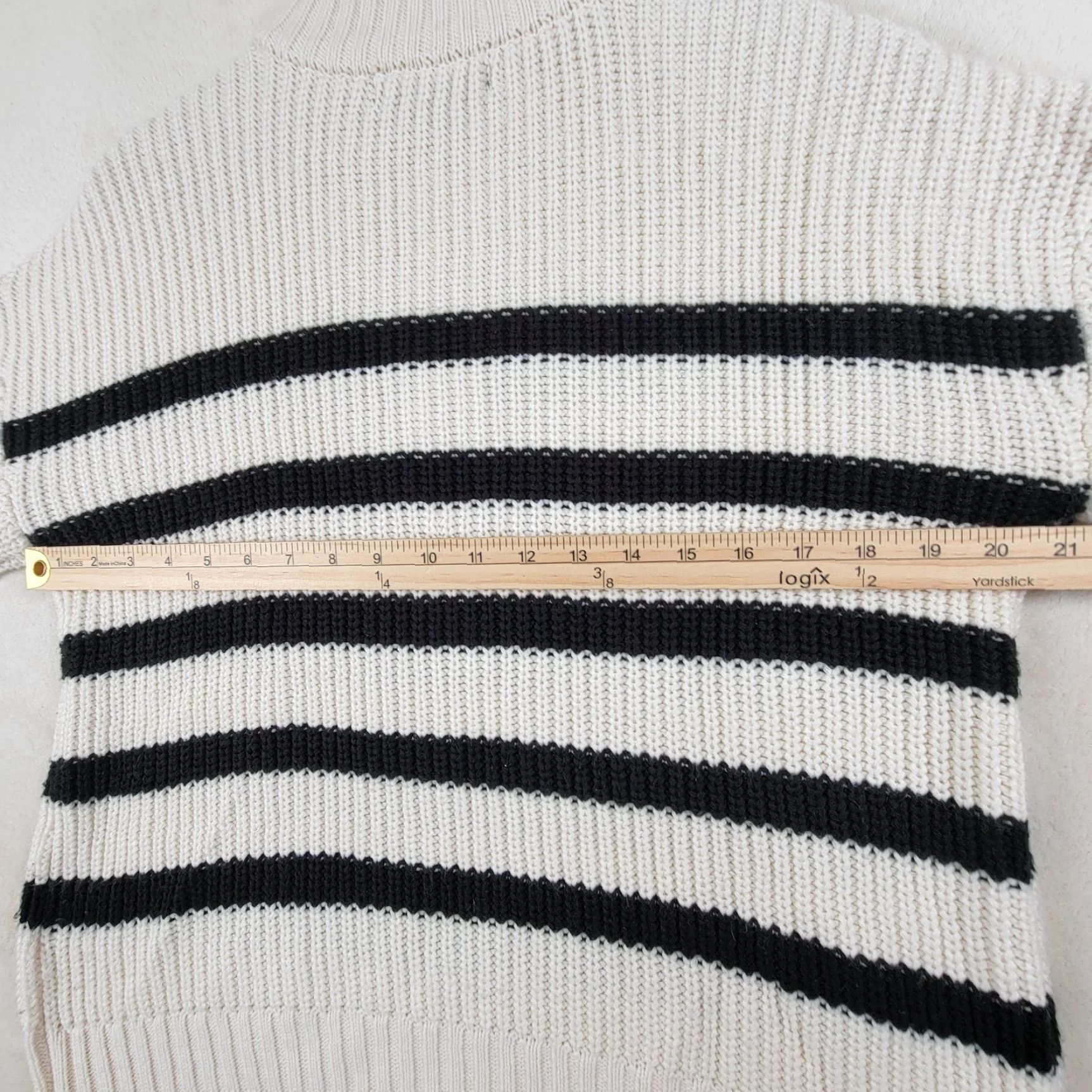 Sanctuary Sanctuary Striped Sweater Knit Women's Size M Black/White Raglan Sleeve Pullover Regular Colorful 1/4 Zip Mens Womens Girls Size M / US 6-8 / IT 42-44 - 7 Thumbnail