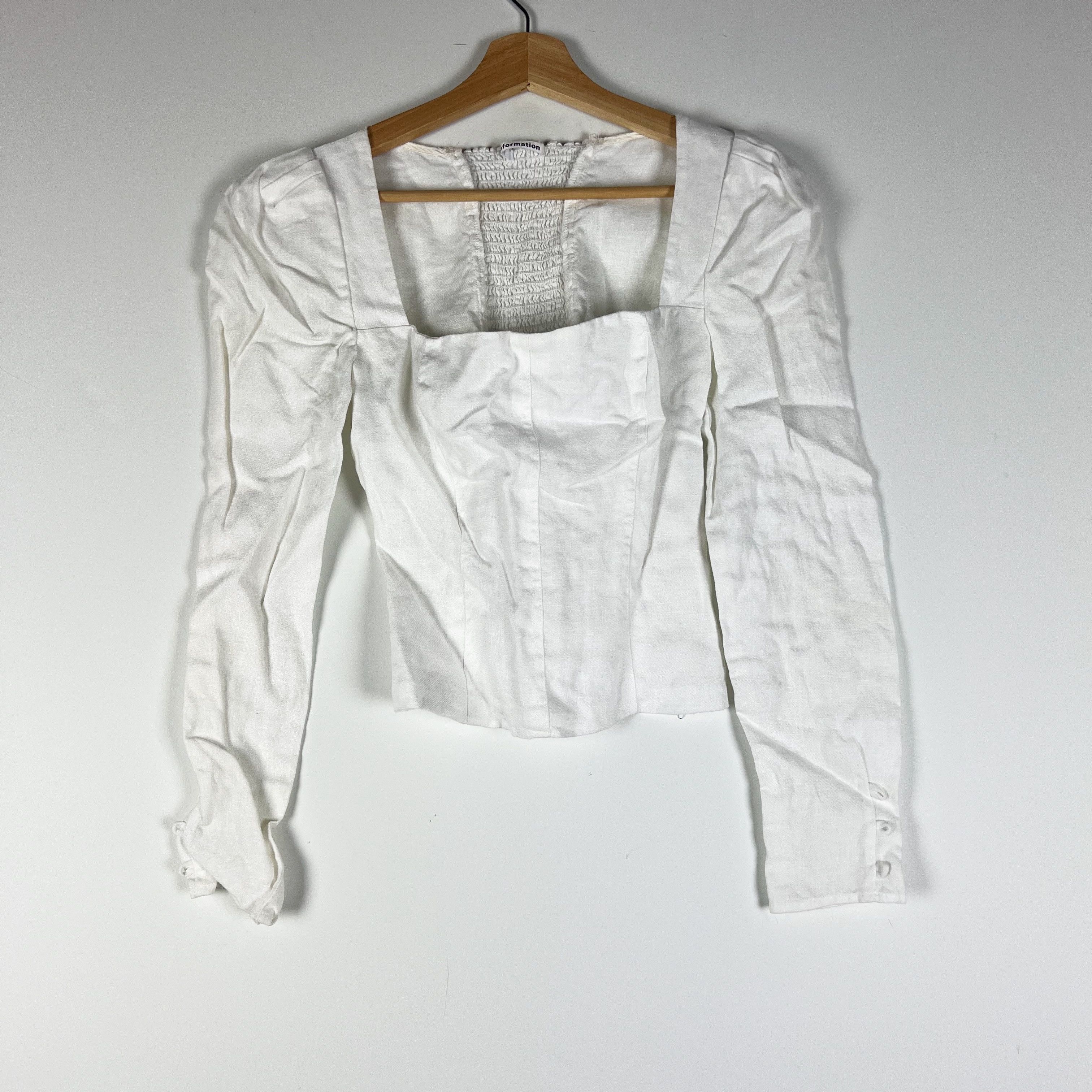 Reformation Reformation Stilton Linen Smocked Back Size XS / US 0-2 / IT 36-38 - 1 Thumbnail