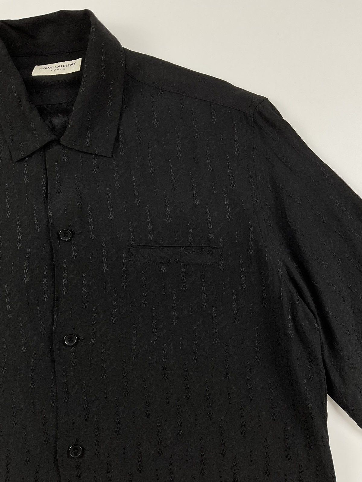 Saint Laurent Paris Saint Laurent S/S'19 Chain Star Silk Shirt Size US M / EU 48-50 / 2 - 3 Thumbnail