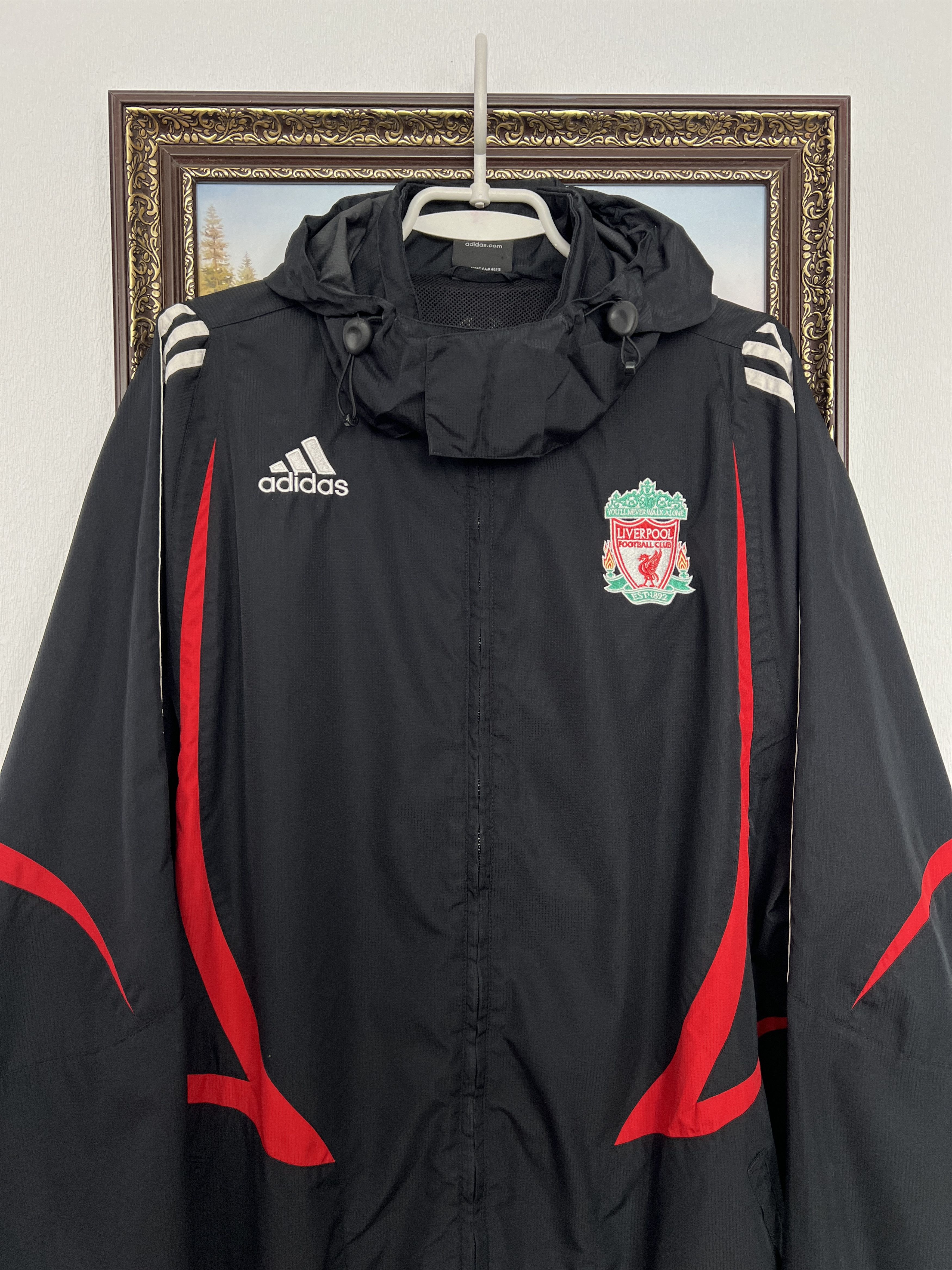 Vintage Adidas Liverpool Football Jacket Hooded Soccer
