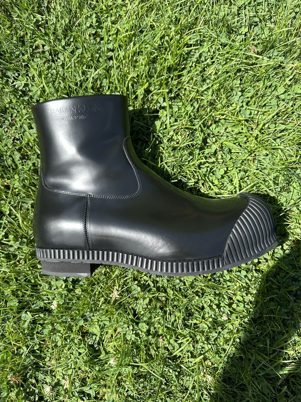 Calvin Klein 205W39NYC × Raf Simons Calvin Klein 205W39NYC Black Patent Deicine Boots Size US 11 / EU 44 - 6 Thumbnail
