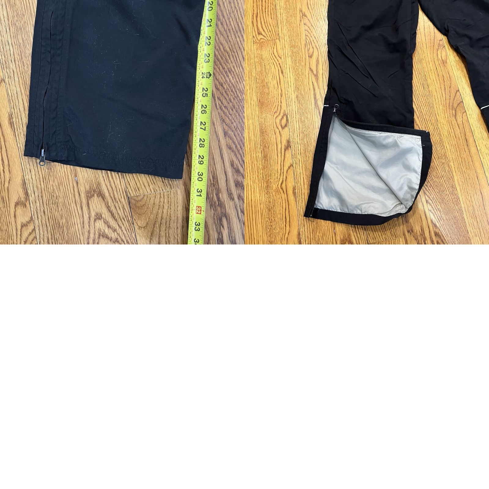 Nike VINTAGE Nike Bauer Hockey Pants Mens L Black Zip Leg Track Pants Wide-Leg Mens Sports Activewear Size US 33 - 9 Thumbnail