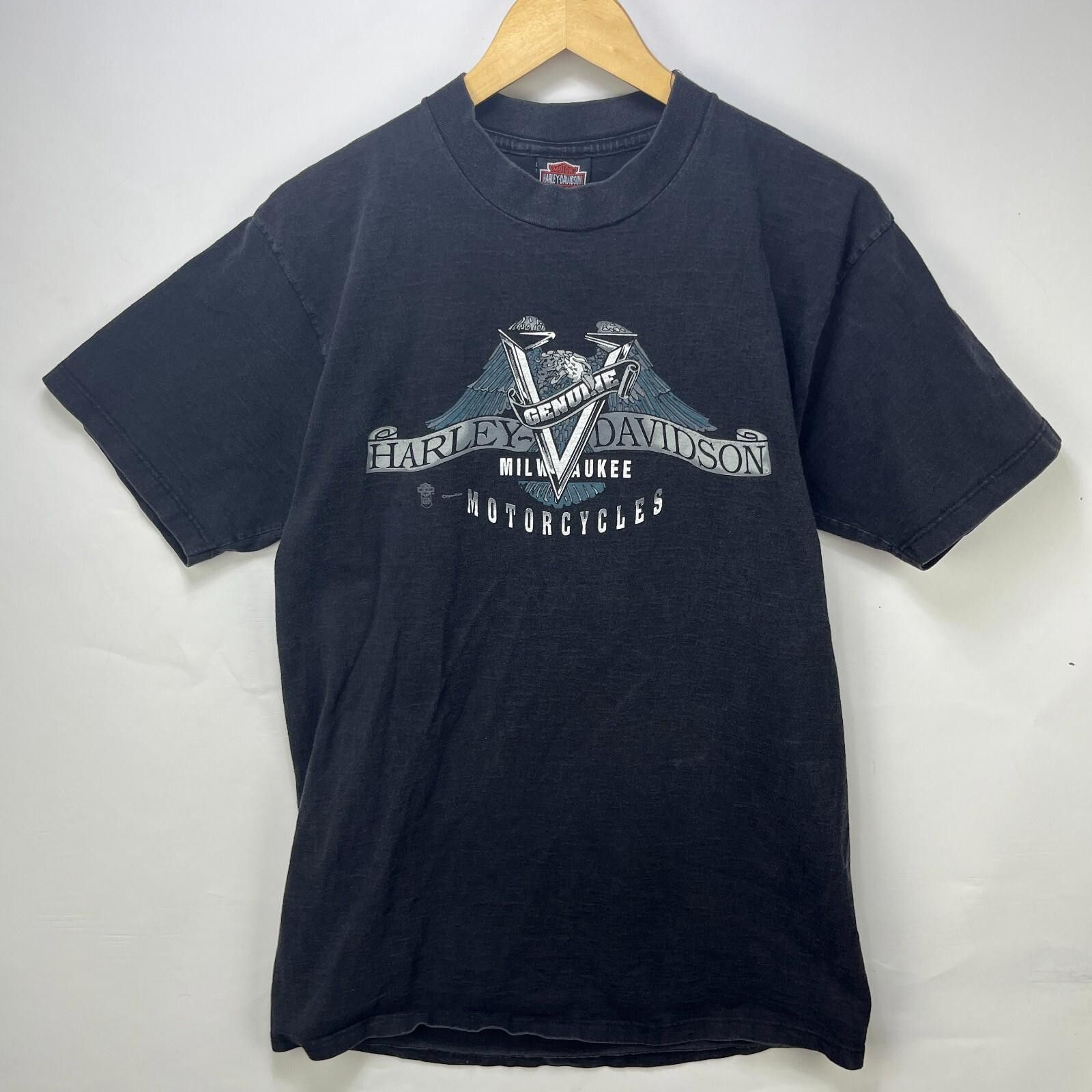 Harley Davidson Vintage 90s Harley-Davidson Canada Faded T-Shirt Large Size US L / EU 52-54 / 3 - 5 Thumbnail