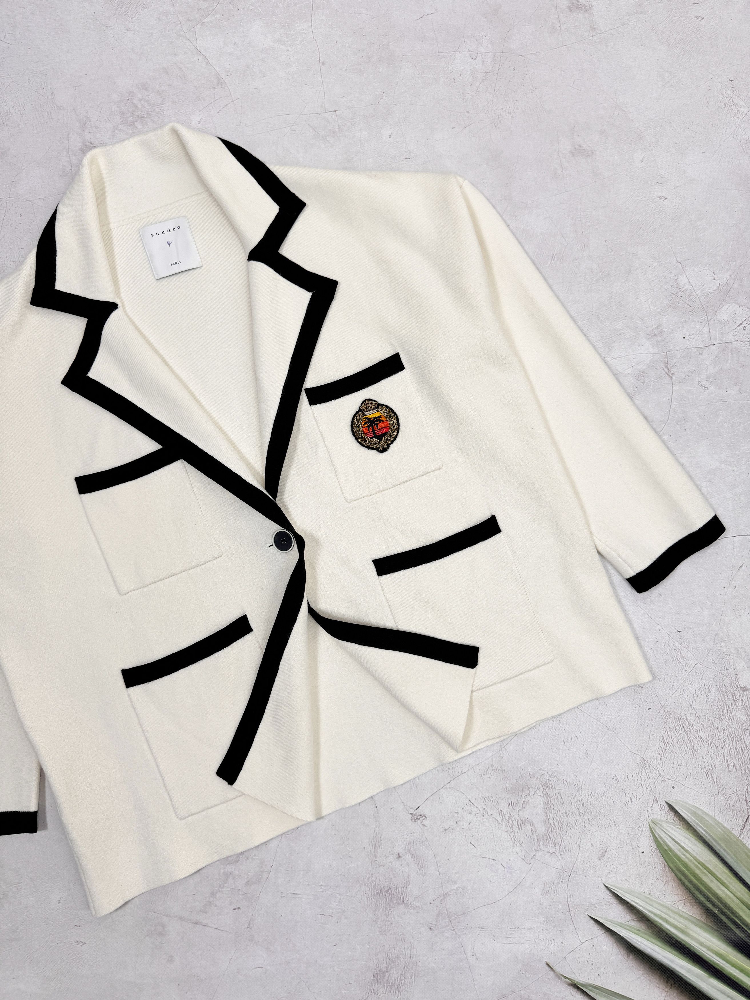 Sandro Sandro Paris Blazer Jacket RRP 540$ Oversized Fit Size S / US 4 / IT 40 - 5 Thumbnail
