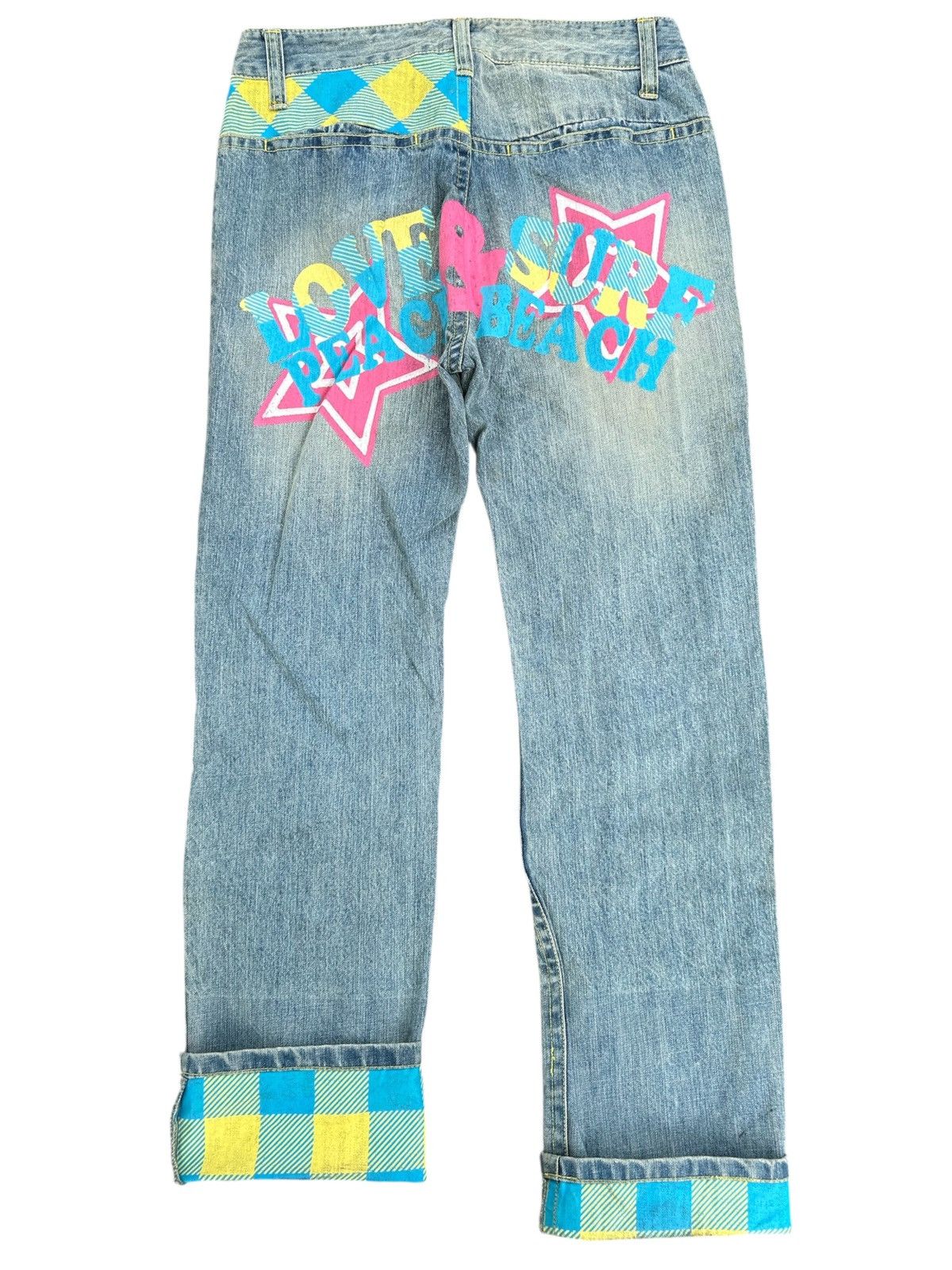 Kapital CLONE DEVGRU DAICOCK LOVE PEACE SURF BEACH DENIM JEANS RARE🎌 Size US 32 / EU 48 - 1 Thumbnail