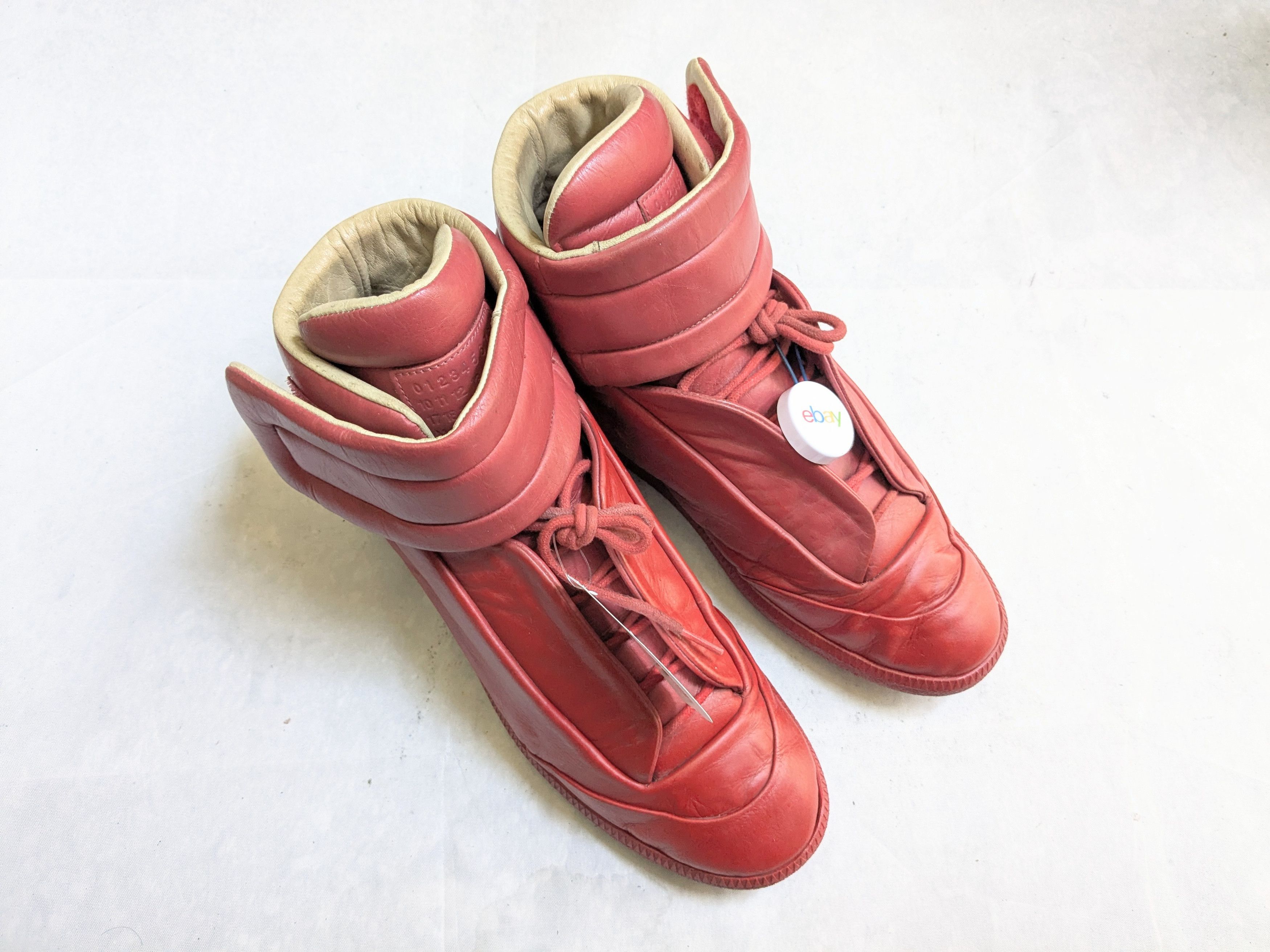 Maison Margiela Maison Margiela Future Sneakers Red 11 44 High Tops Leather Size US 11 / EU 44 - 2 Thumbnail