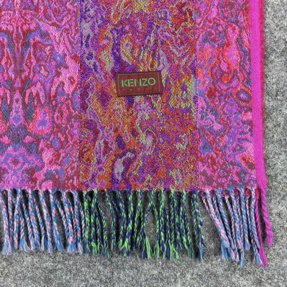 Kenzo × Vintage Kenzo Stole Scarf # D752 # Muffler # Neckwear Size ONE SIZE - 3 Thumbnail
