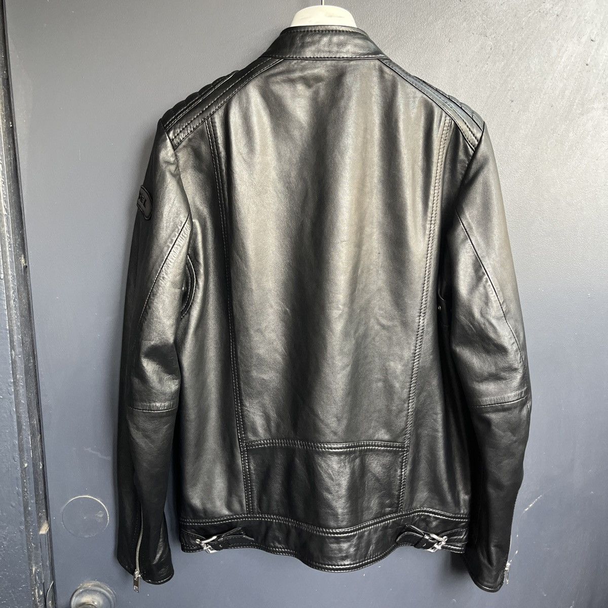 Diesel Diesel L-SHIRO-WH Racer Leather Jacket S (Zara, Dsquared2) Size US S / EU 44-46 / 1 - 3 Thumbnail
