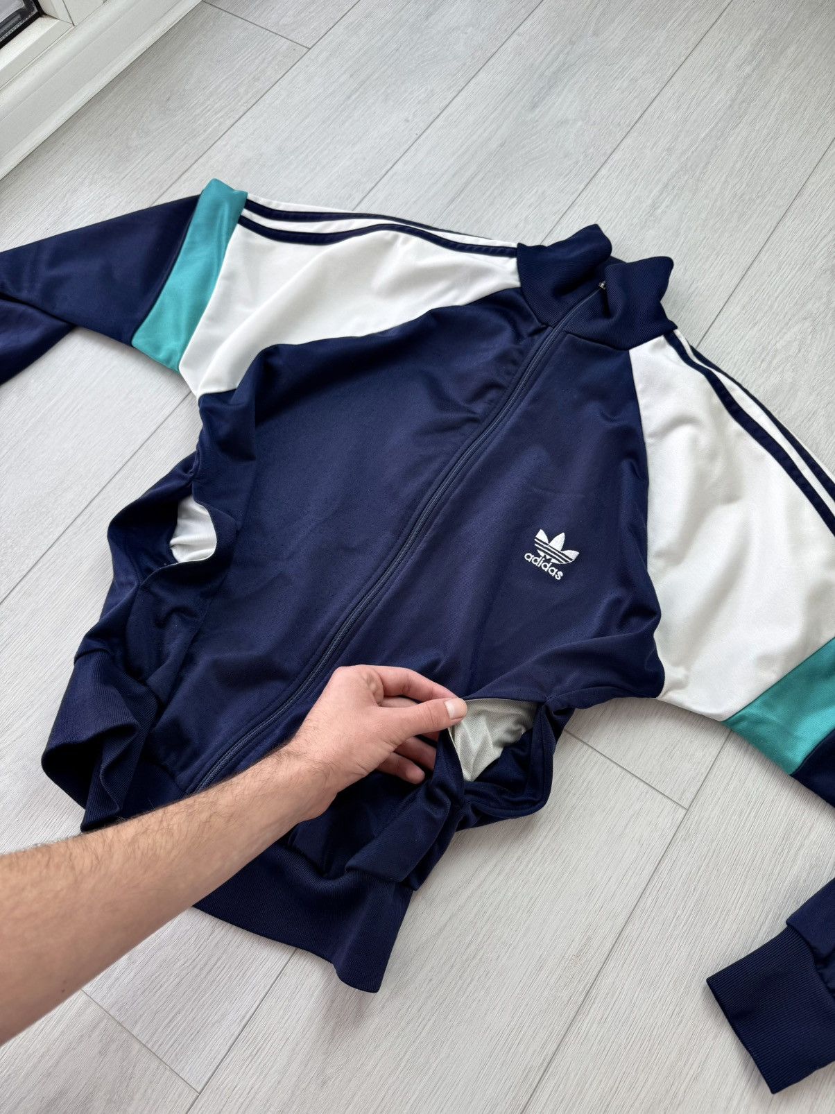Adidas Vintage 80s Adidas Retro Track Jacket Trefoil Logo Y2K 90s Size US S / EU 44-46 / 1 - 9 Thumbnail