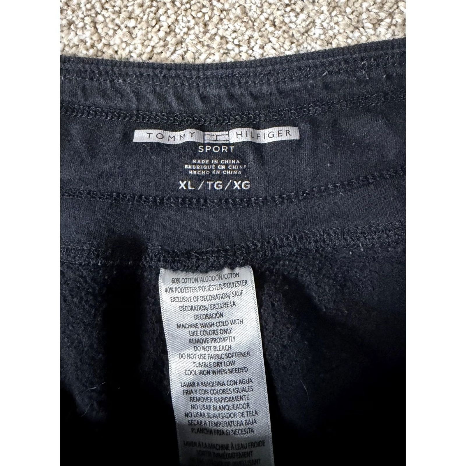 Tommy Hilfiger Tommy Hilfiger Sport Jogger Sweatpants Mens XL Black Pockets Drawstring Size US 36 / EU 52 - 5 Thumbnail