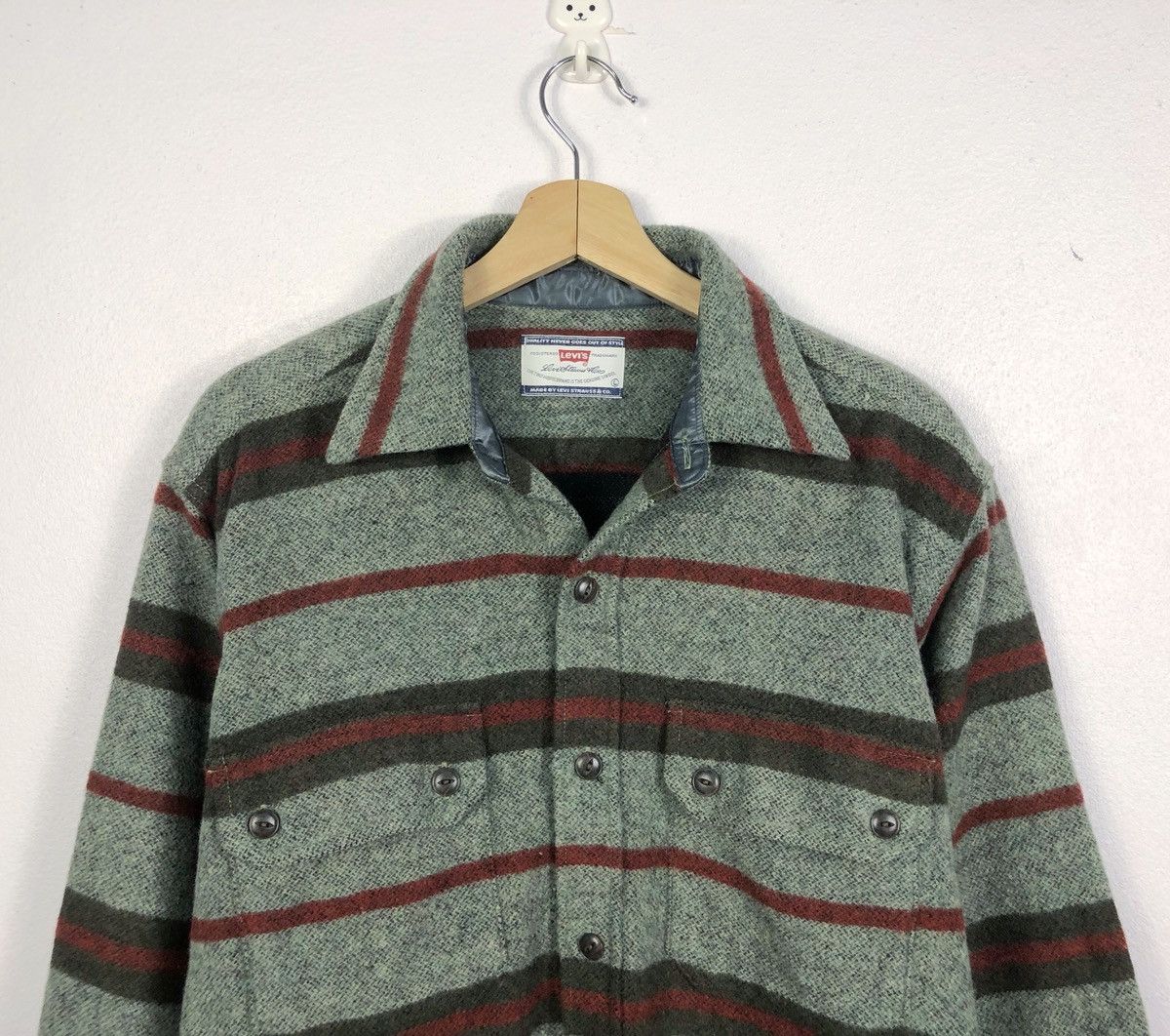 Levi's Rare Vintage Levi's Wool Flannel Button Ups Shirt Size US L / EU 52-54 / 3 - 2 Thumbnail