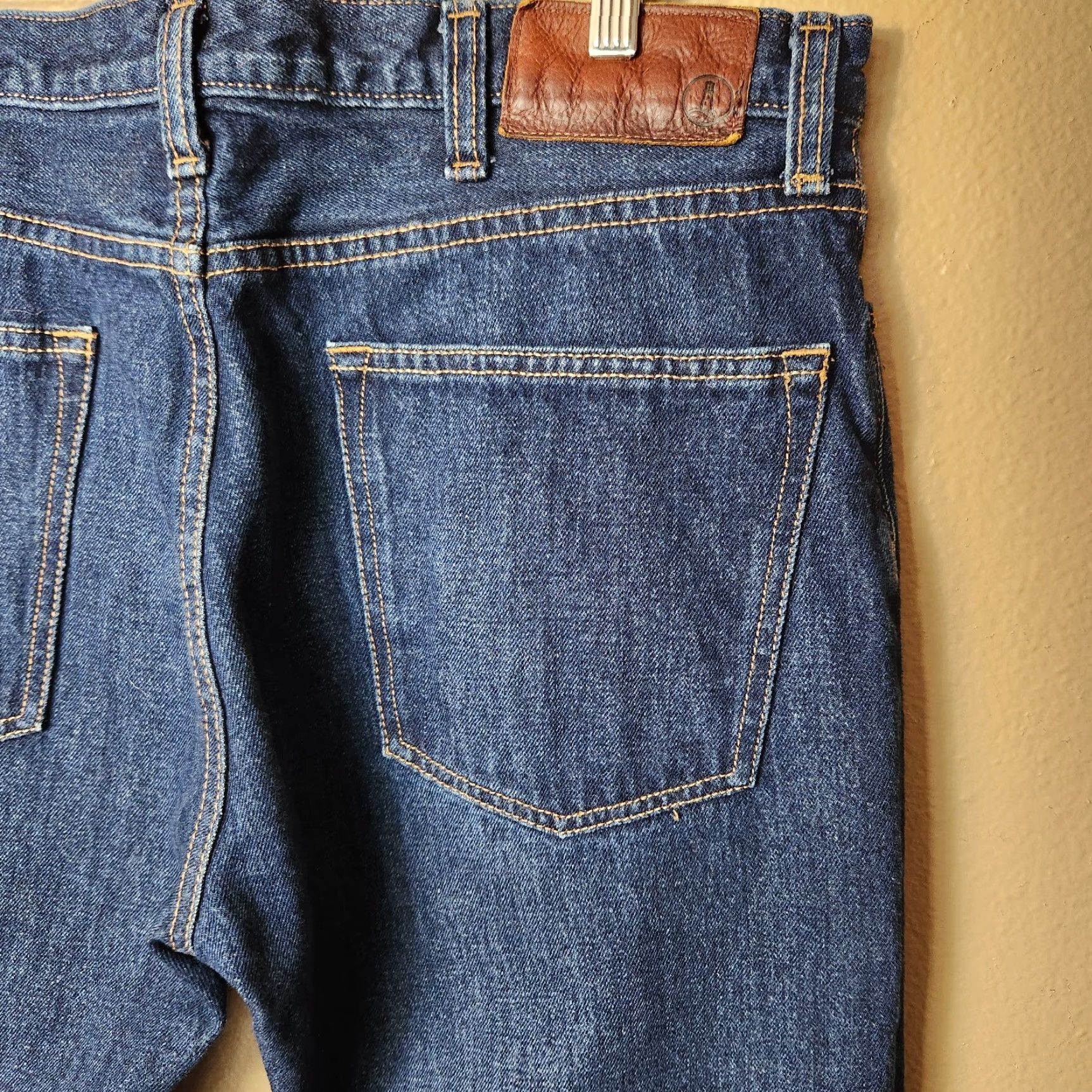 Lands' End Lands' End Jeans Mens Dark Wash Straight Fit 100% Cotton Size 37x30 Regular Inseam 30 Blue Denim Pants Size US 37 - 5 Thumbnail