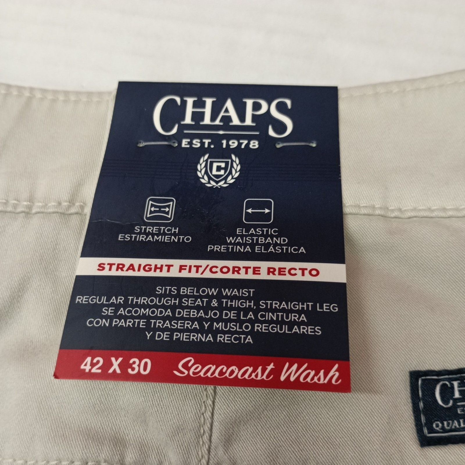 Chaps Chaps Straight Fit Chino Pants Men's Size 42x30 Beige Size US 42 / EU 58 - 2 Thumbnail