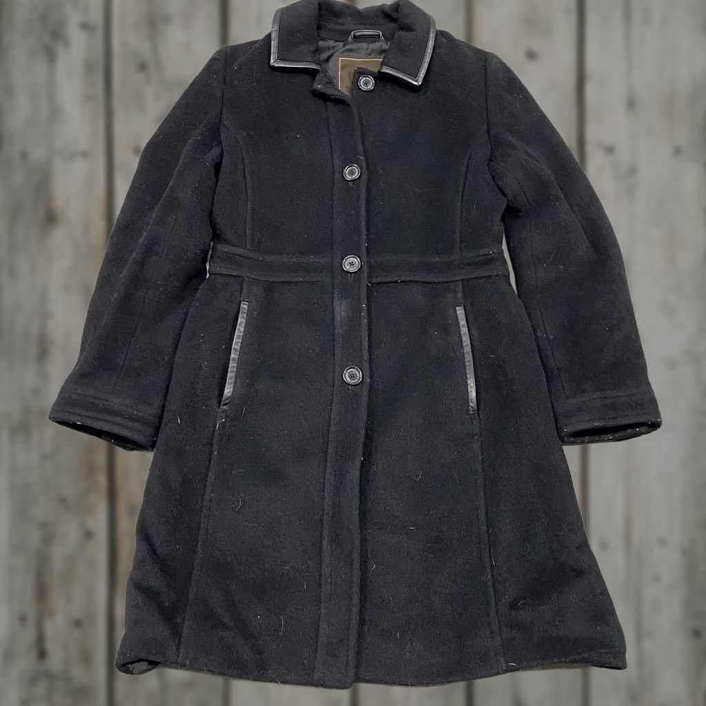 Coach Coach Womens Coat Jacket Wool Button Up Trench Black S Wool Blend Button Front Lined Pockets Regular Size: S Womens Size S / US 4 / IT 40 - 1 Thumbnail