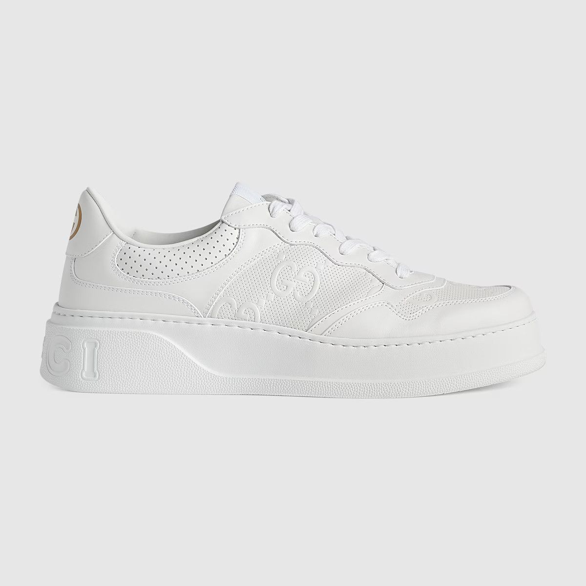GUCCI｜SNEAKERS (669582 UPGB0 4273) GUCCI GG Sneakers LEATHER men SIZE 8 US Style ‎669582 UPGB0