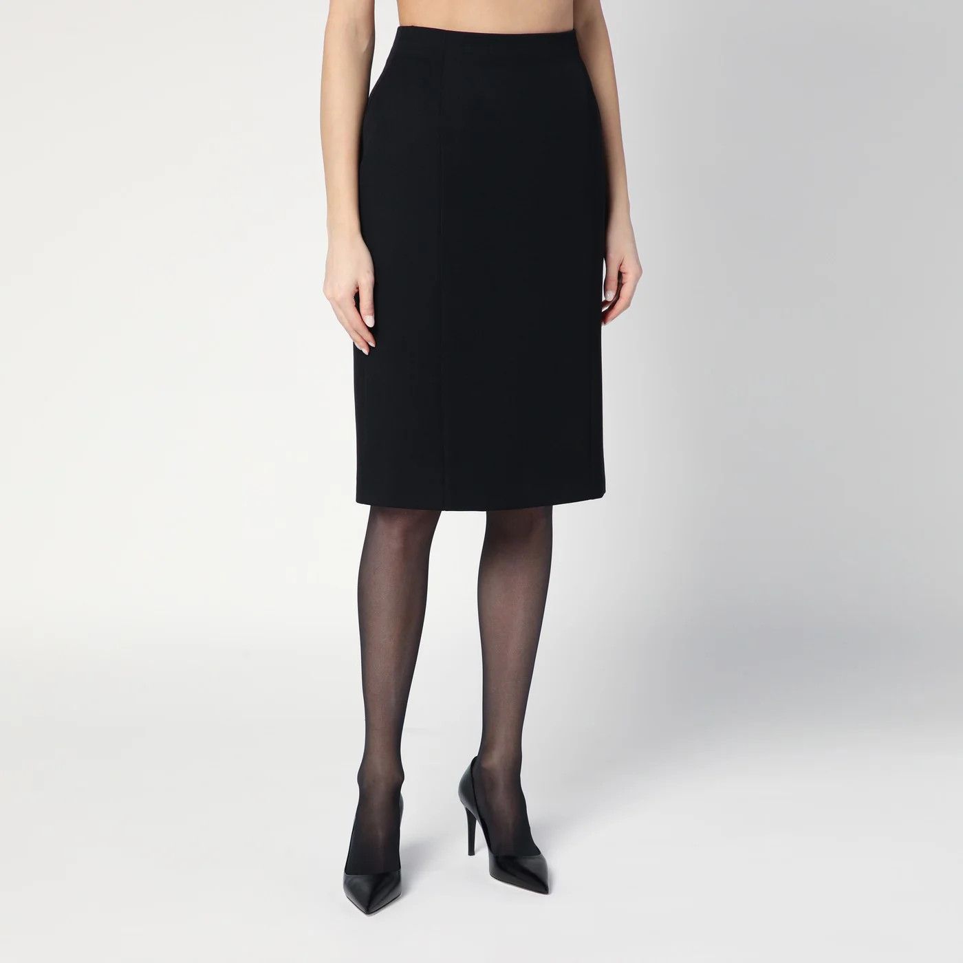 Balenciaga o1d2blof0426 Midi Skirt in Black Size 27" / US 4 / IT 40 - 1 Thumbnail