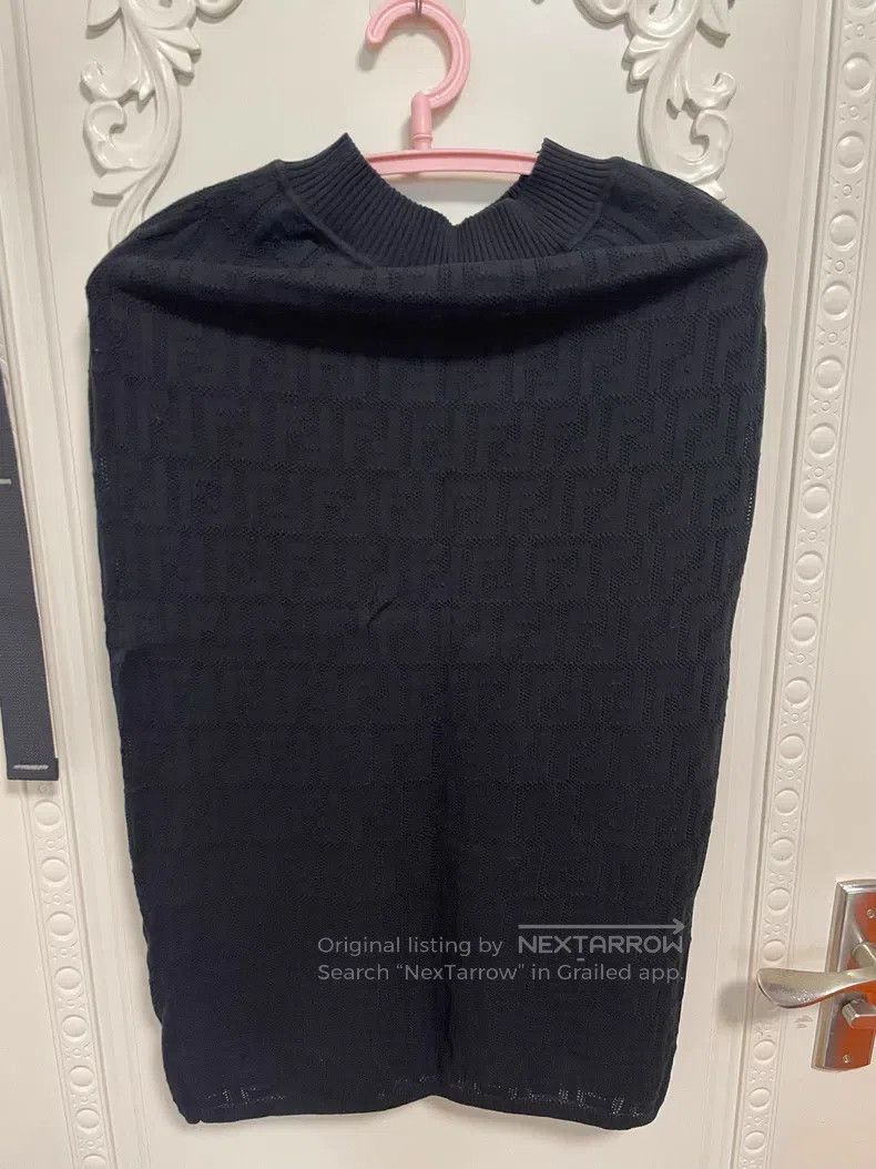 Fendi Fendi Black Double F Logo Knit Skirt Size 26" / US 2 / IT 38 - 1 Thumbnail