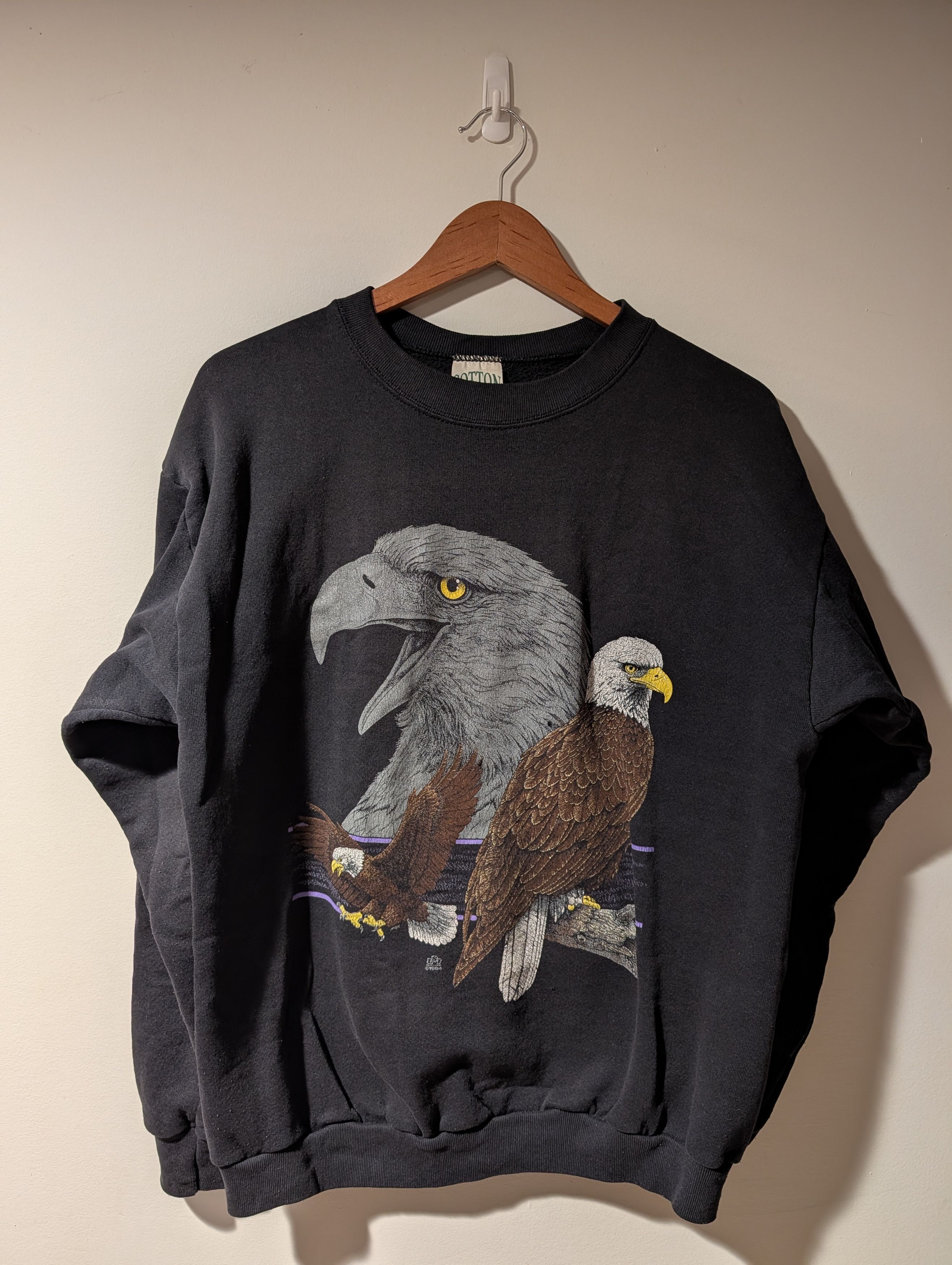 Arts & Science Vtg 1994 Cotton Grove Bald Eagle Crewneck Sweatshirt Size US L / EU 52-54 / 3 - 1 Thumbnail