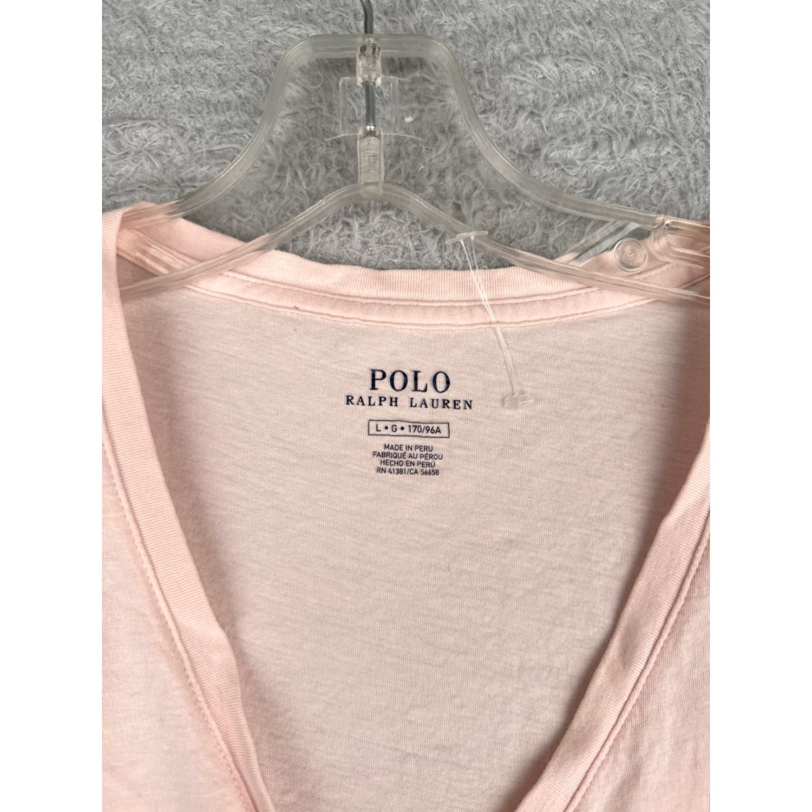 Ralph Lauren VINTAGE Polo Ralph Lauren Shirt Junior Large Pink 100% Cotton V-Neck Short Sleeve Mens (L) Pink Embroidered Logo Modern Classic Sports Womens? Size US L / EU 52-54 / 3 - 7 Thumbnail