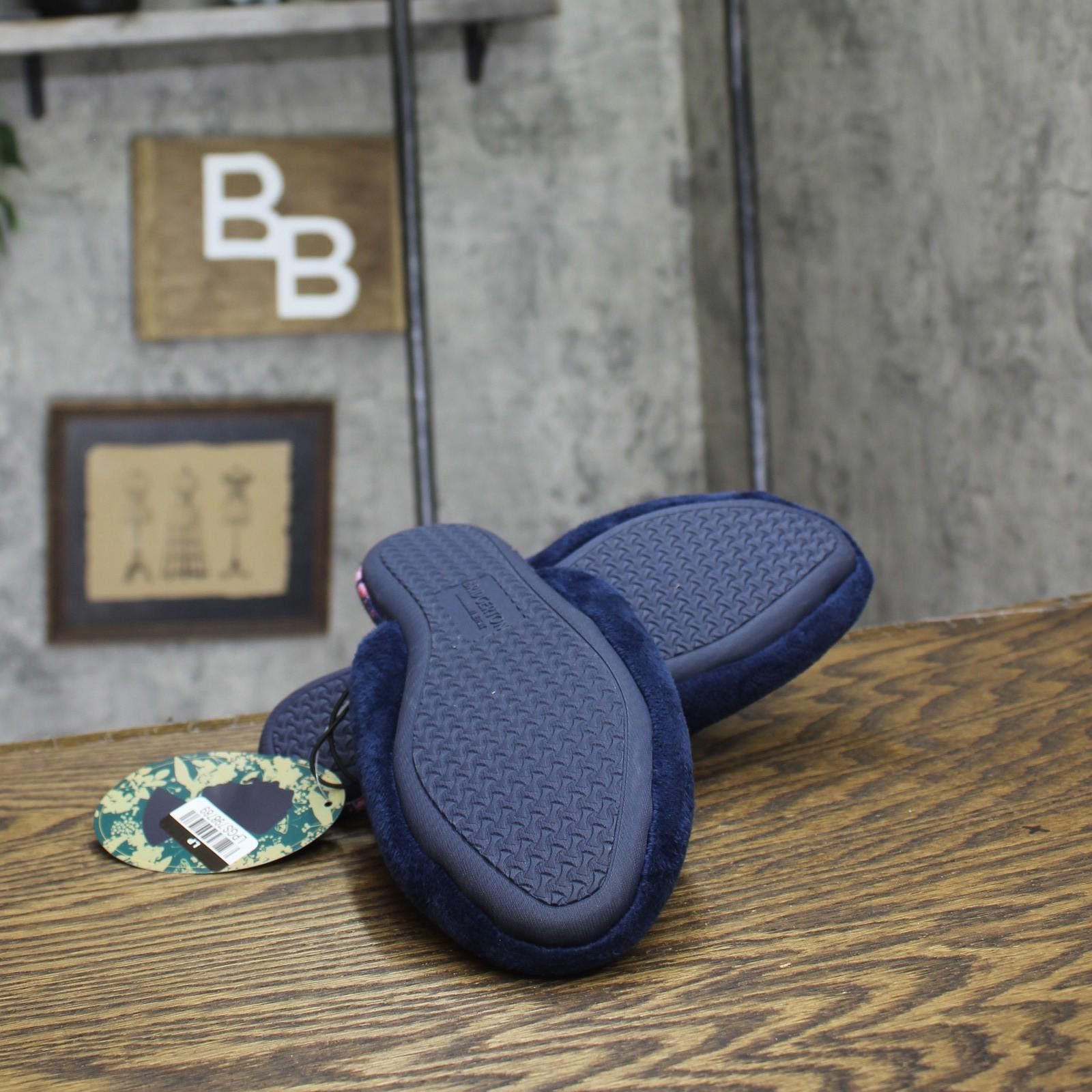 Other Nwt Bridgerton Enchanting Floral Bee Slippers Navy Blue 6m Size US 6 / IT 36 - 5 Thumbnail