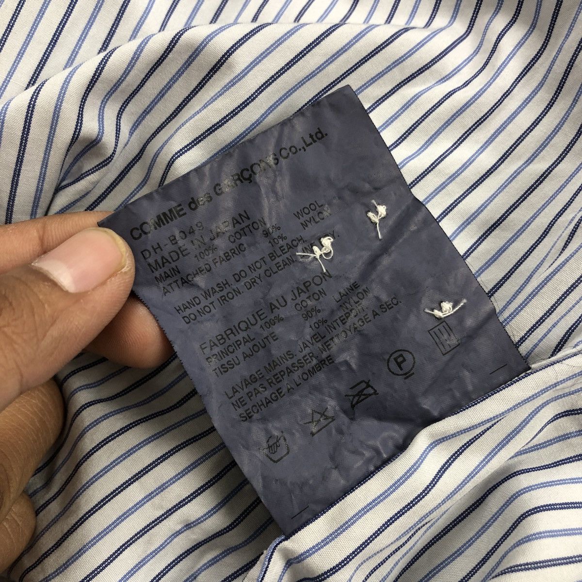 Comme des Garcons Homme Deux AW12 Comme des Garcons Homme Deux CDG Striped Shirt Designer Size US S / EU 44-46 / 1 - 9 Thumbnail