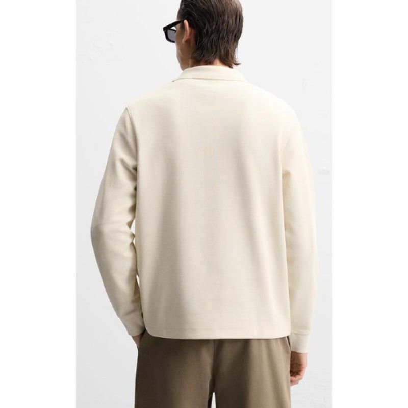 Zara Zara Ribbed Long Sleeve Quarter Zip Collar Polo Shirt Mens L Size US L / EU 52-54 / 3 - 2 Thumbnail