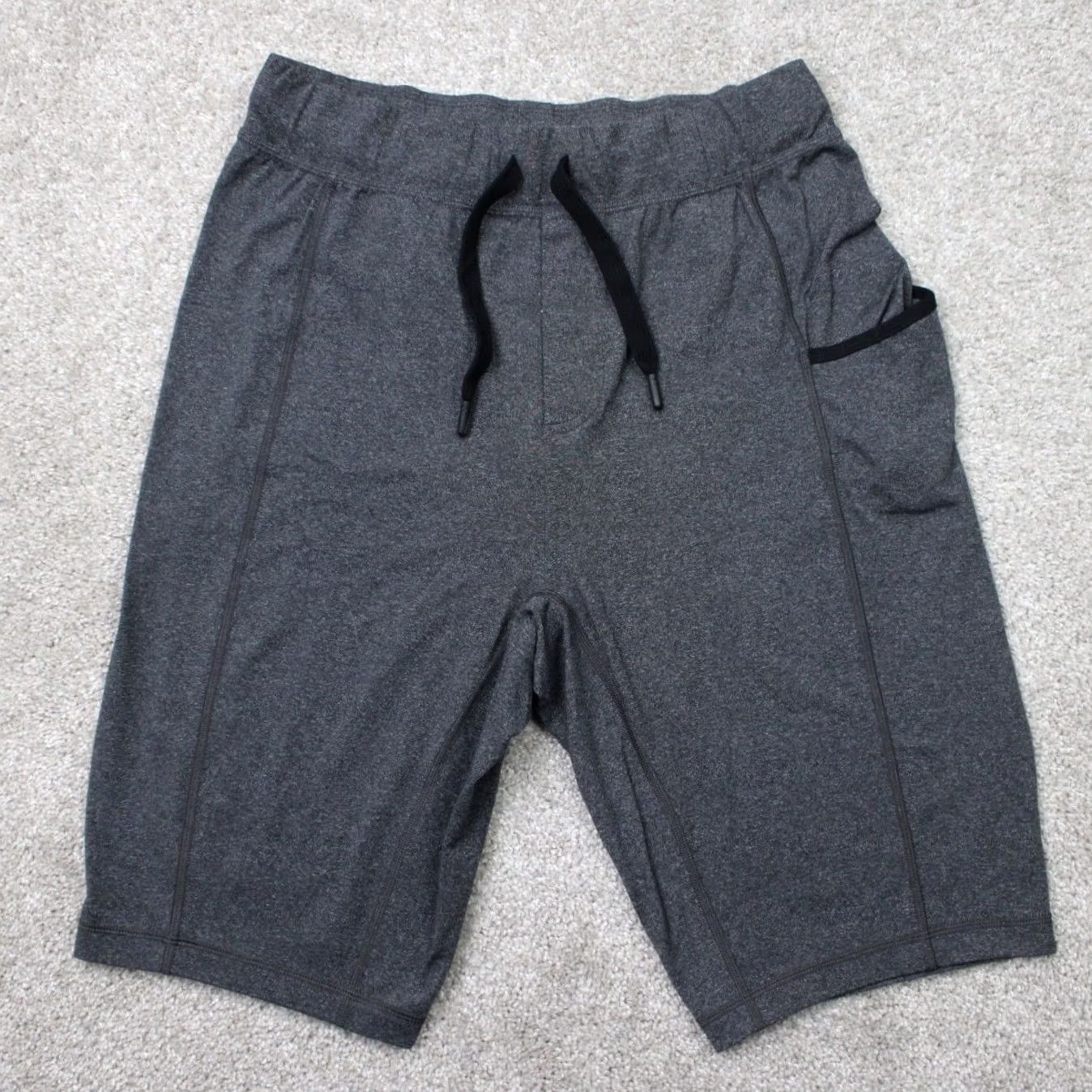 Lululemon Lululemon Shorts Mens M Gray Drawstring Lined Athletic Nylon/Poly Stretch Shorts Size US 31 - 2 Thumbnail