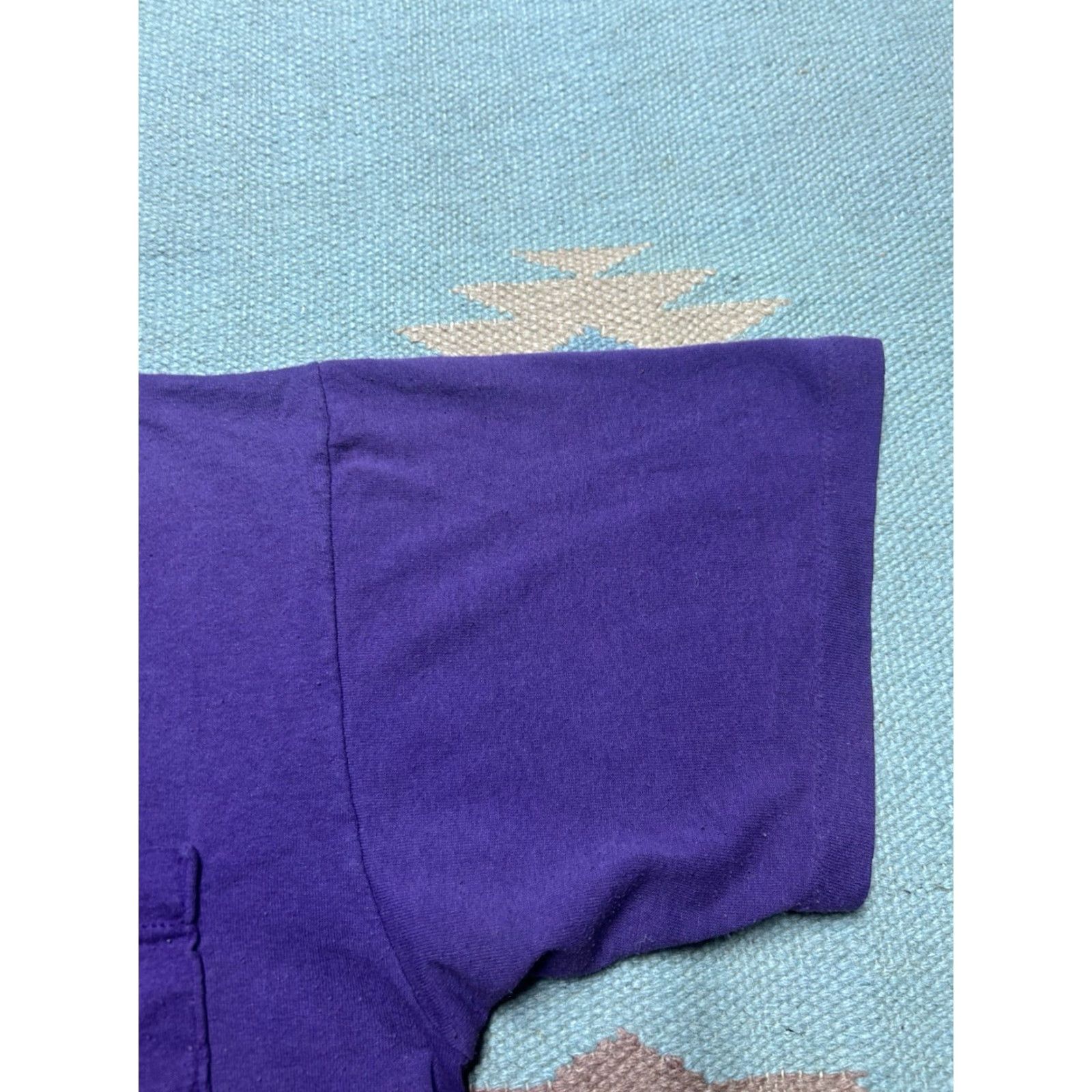 Jerzees VINTAGE 80s Jerzees T-Shirt Pocket Purple Plum Large Men Shirts Size US L / EU 52-54 / 3 - 4 Thumbnail