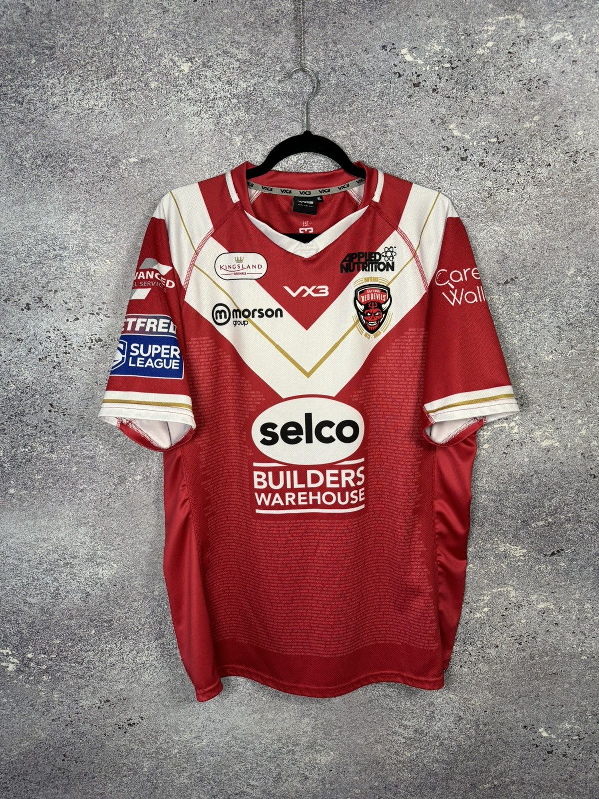Vintage Salford Red Devils Rugby Jersey Men’s Size XL Size US XL / EU 56 / 4 - 1 Thumbnail