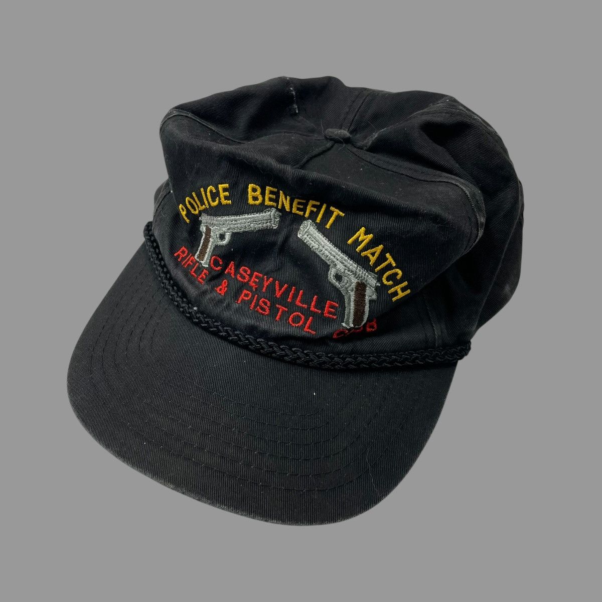 Vintage Vintage 1990s faded shooting pistol trucker hat Size ONE SIZE - 1 Thumbnail