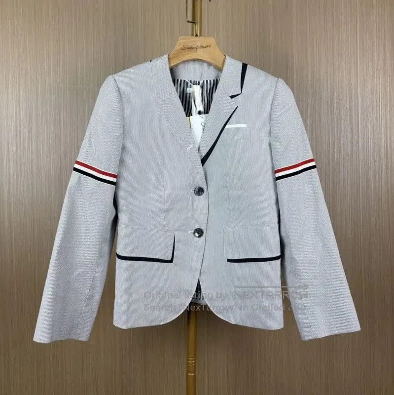 Thom Browne Thom Browne Gray Women's Cotton Jacket . Size M / US 6-8 / IT 42-44 - 1 Thumbnail