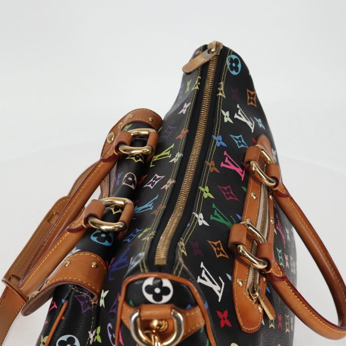 Louis Vuitton LOUIS VUITTON Monogram Multicolor Rita Tote Bag Black M40126 Size ONE SIZE - 6 Thumbnail