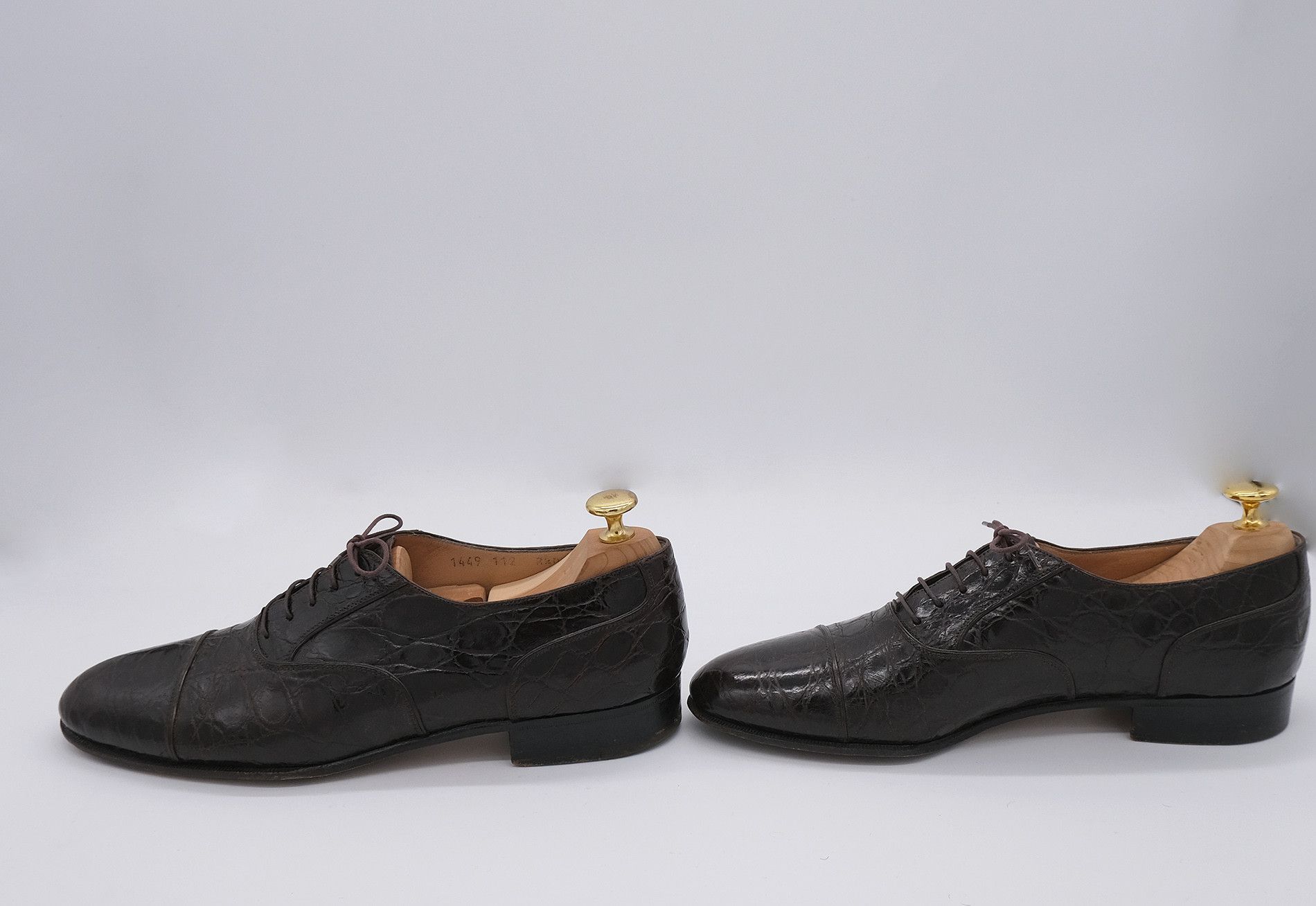 Salvatore Ferragamo Salvatore Ferragamo, brown shoes, size 8, crocodile leather Size US 8 / EU 41 - 4 Thumbnail