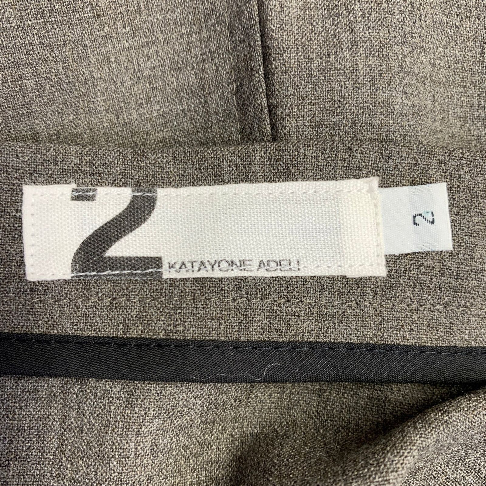 Other KATAYONE ADELI Brown Grey Wool Blend Pencil Below Knee Skirt Size 26" / US 2 / IT 38 - 3 Thumbnail