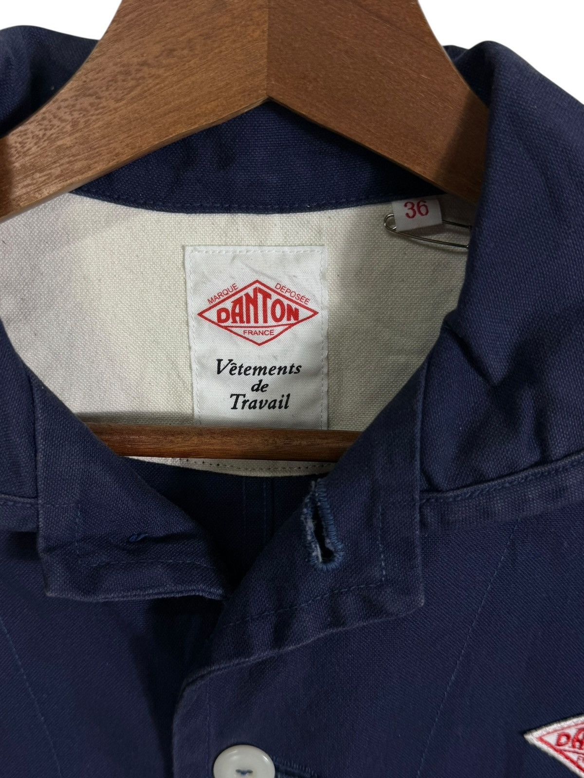 Danton Vintage Danton shawl collar work jacket in navy. Size US M / EU 48-50 / 2 - 4 Thumbnail