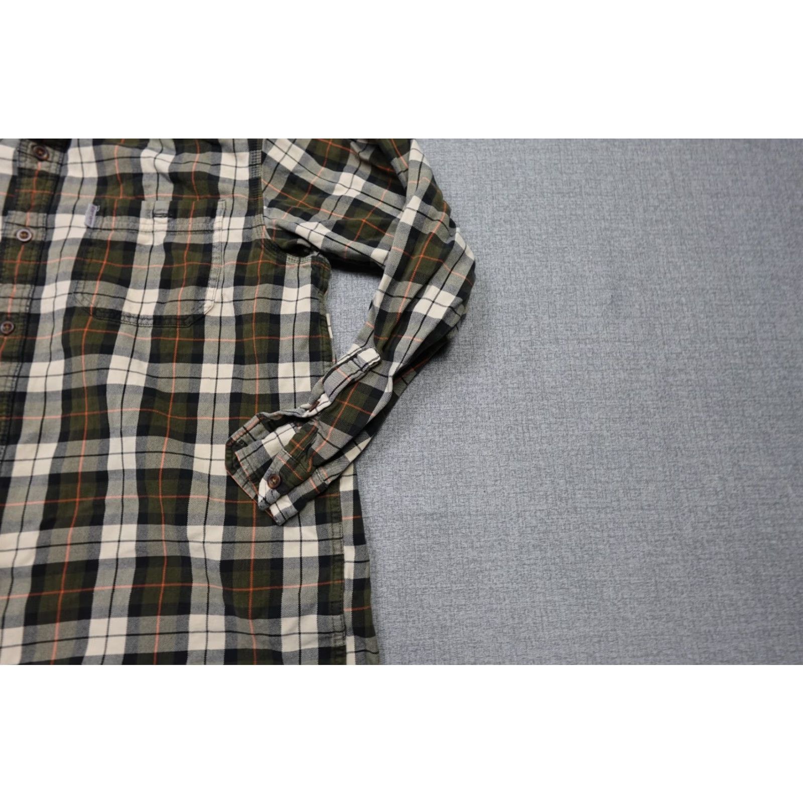 Carhartt Carhartt Shirt Mens Medium Brown Trumball Flannal Plaid Button-Front Workwear Cotton Canvas Button-Up Casual Mens 90s USA Model Sportsman | Carhartt Size US L / EU 52-54 / 3 - 2 Thumbnail