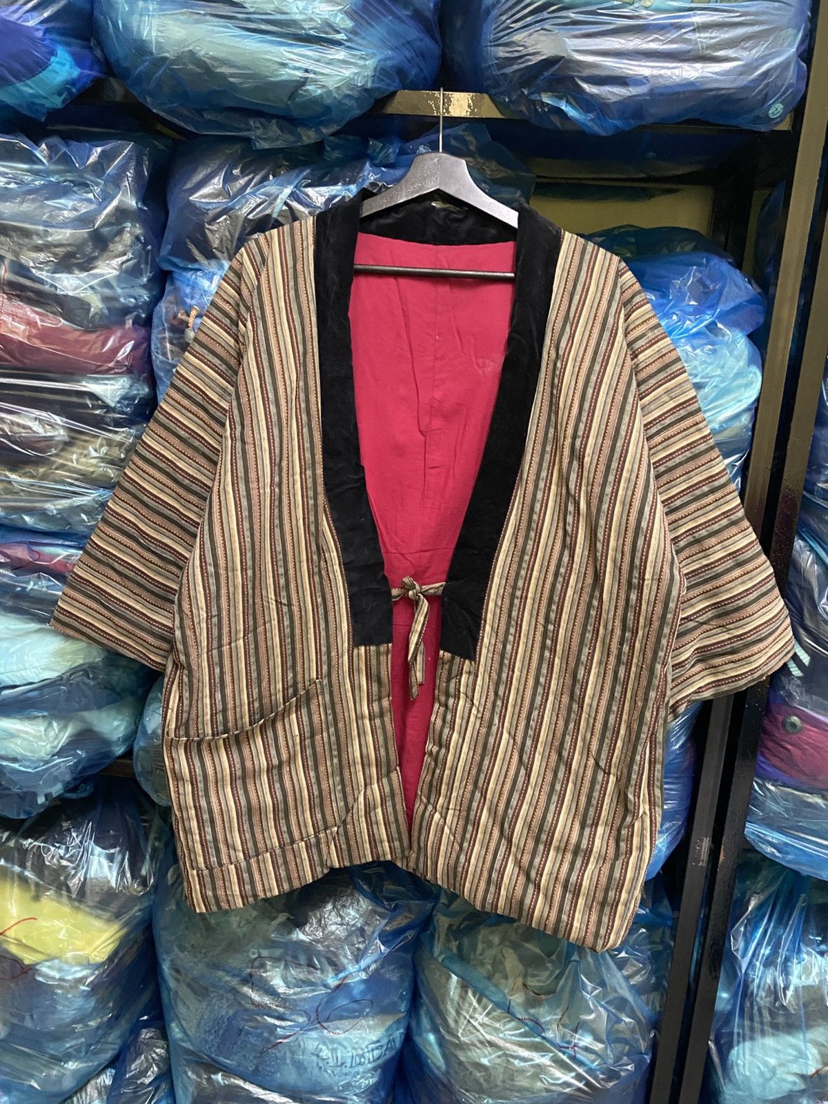 Japanese Brand VINTAGE 90S HANTEN KIMONO PATCHWORK STRIPE JACKET Size US M / EU 48-50 / 2 - 2 Thumbnail