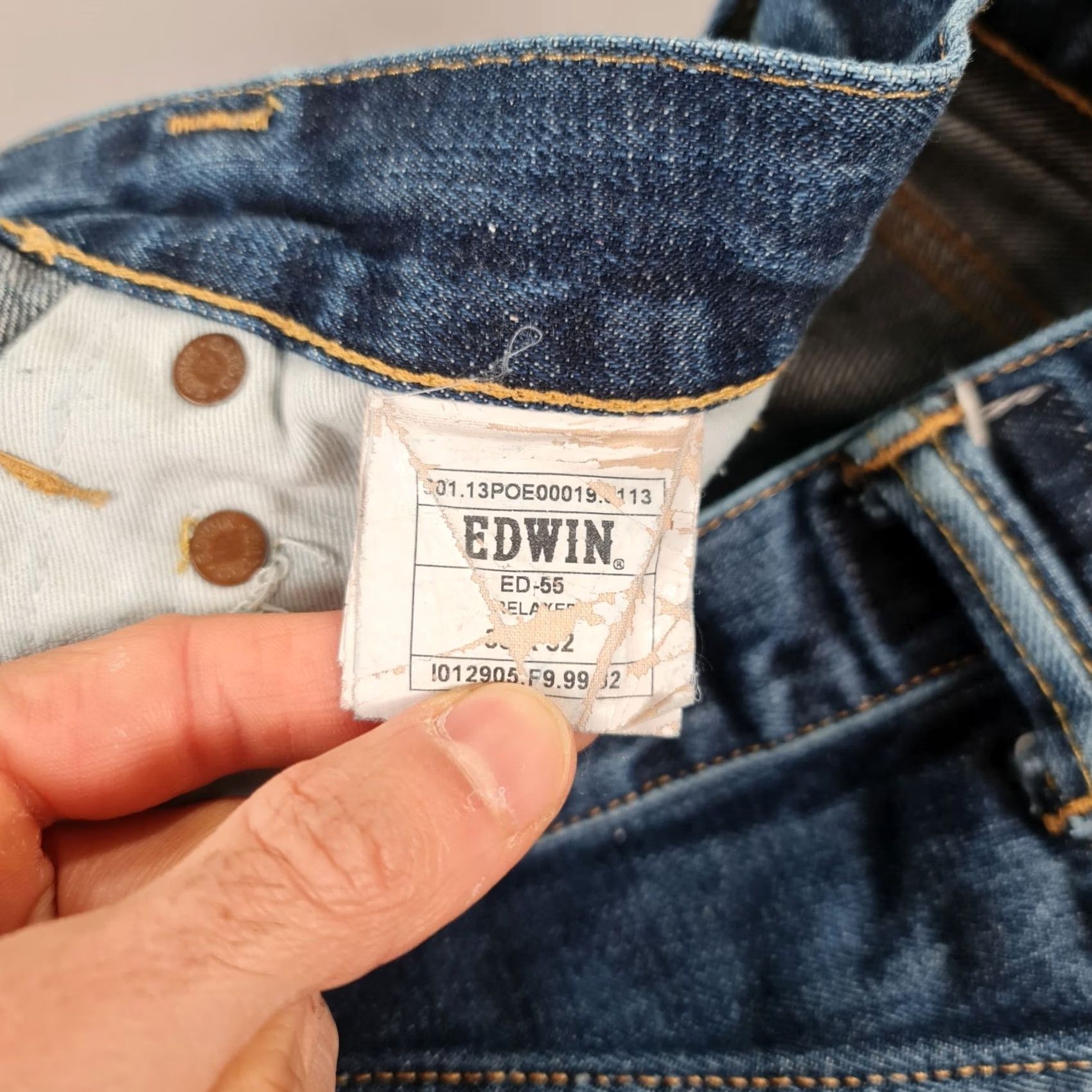 Edwin Edwin ED-55 Jeans Mens W30 L30 Blue Relaxed Selvedge Japanese Denim Size US 30 / EU 46 - 6 Thumbnail