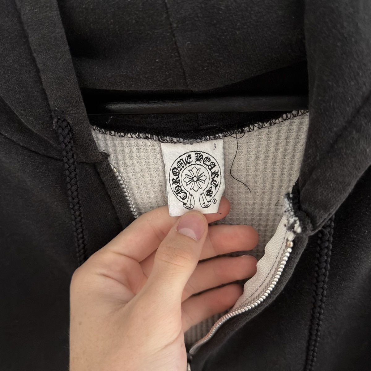 Chrome Hearts Vintage Chrome Hearts Thermal Lined Zip Up Hoodie Size US L / EU 52-54 / 3 - 3 Thumbnail