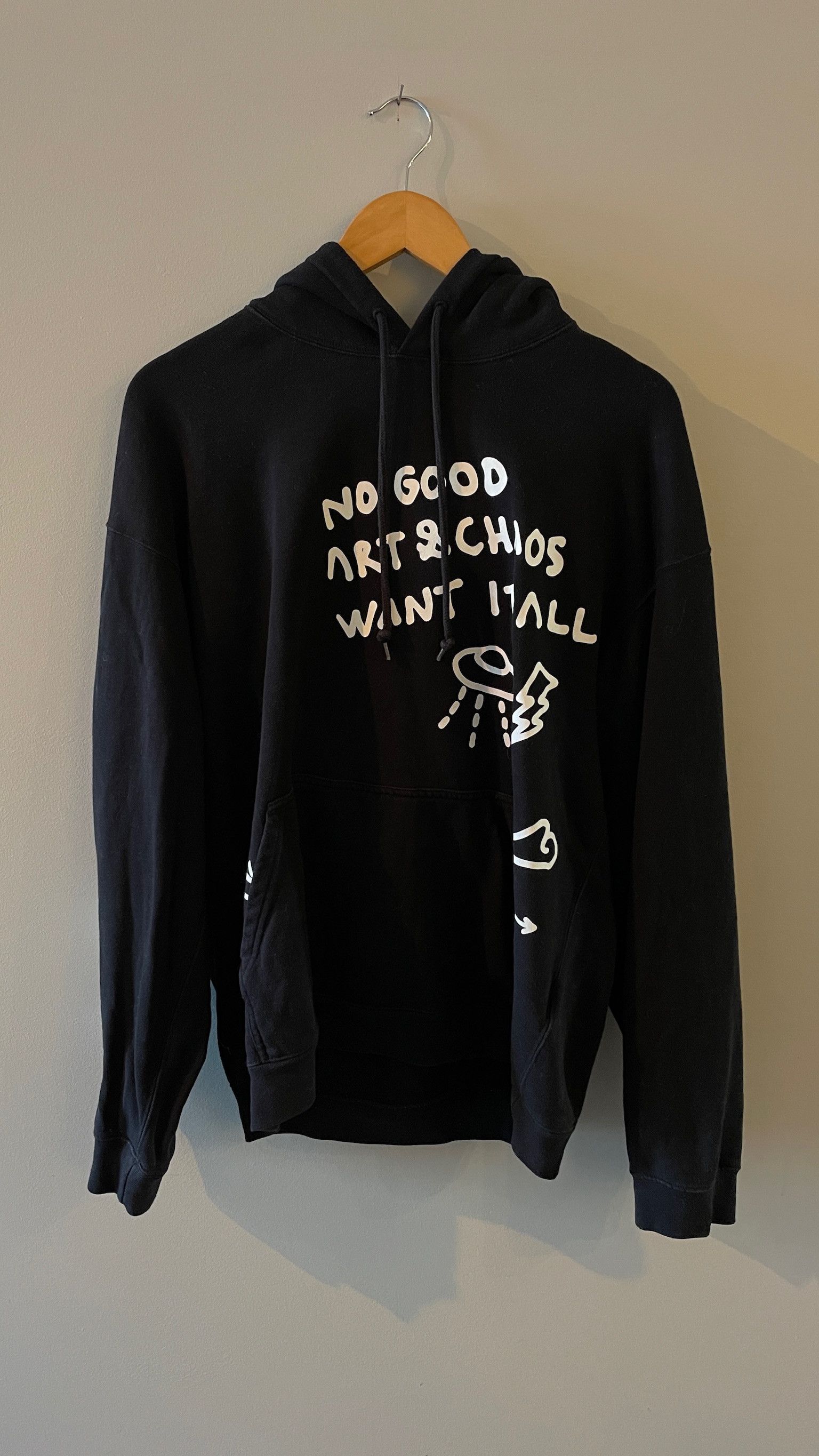Uniqlo BLACK HOODIE UNIQLO (L) Size US L / EU 52-54 / 3 - 1 Thumbnail