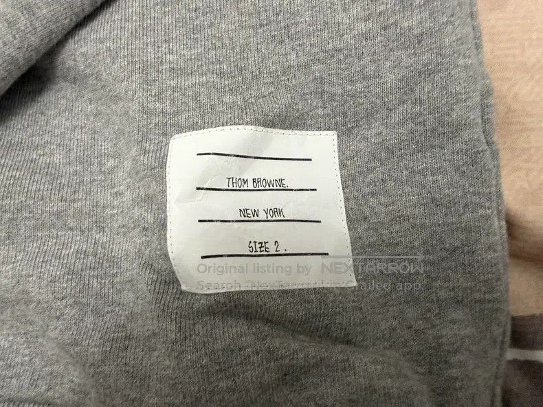Thom Browne Thom Browne Round-neck sweatshirt, back color block, gray Size US M / EU 48-50 / 2 - 3 Thumbnail