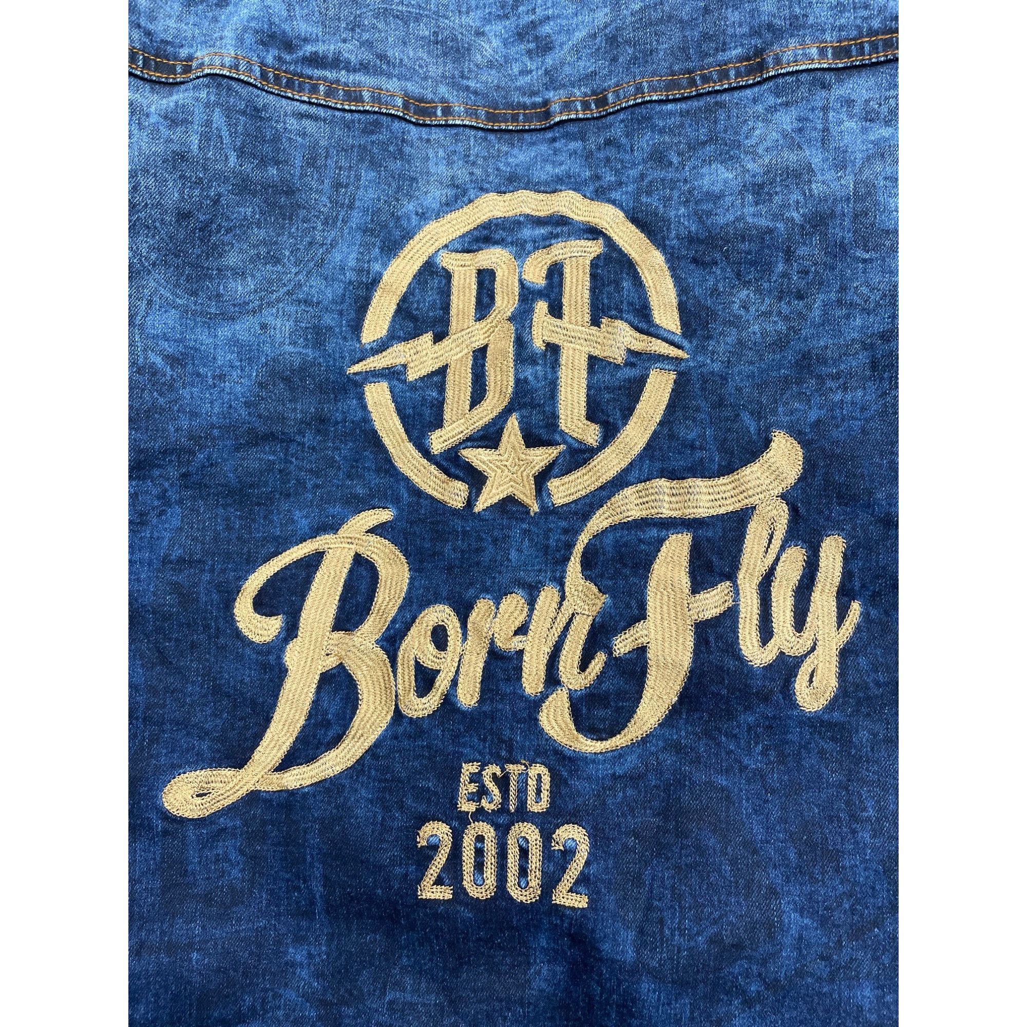 Born Fly Born Fly Men's Jean Jacket Size 3X, NWT SKU 1062 Size US XXL / EU 58 / 5 - 7 Thumbnail