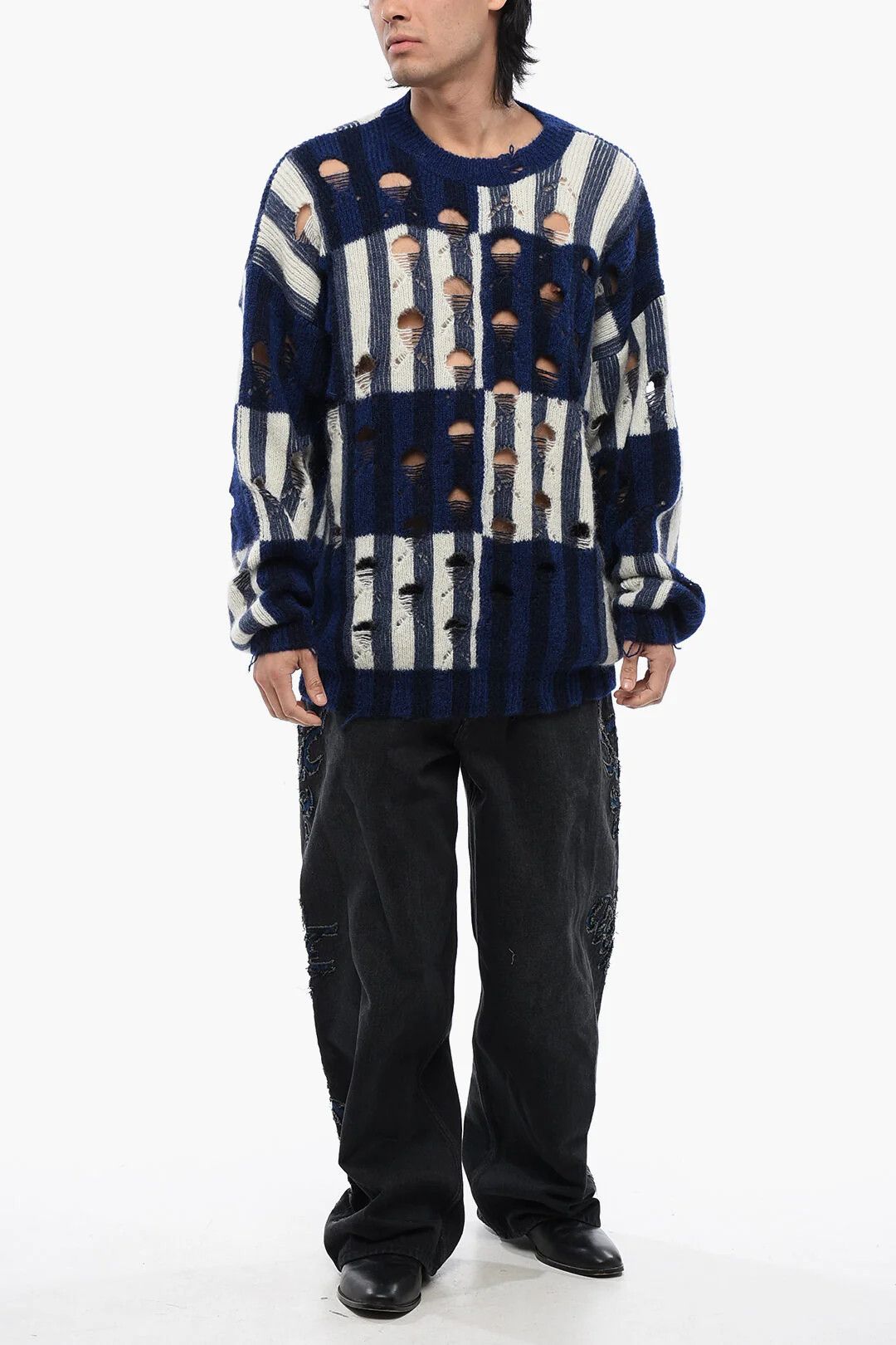 Off-White og1mm0526 Crewneck Tartan Sweater in Multicolor Size US XL / EU 56 / 4 - 4 Thumbnail